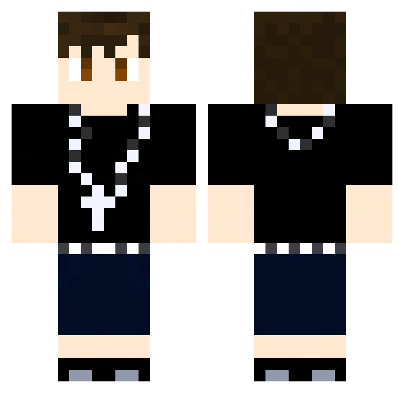 DazedDude Minecraft skin, front and back view