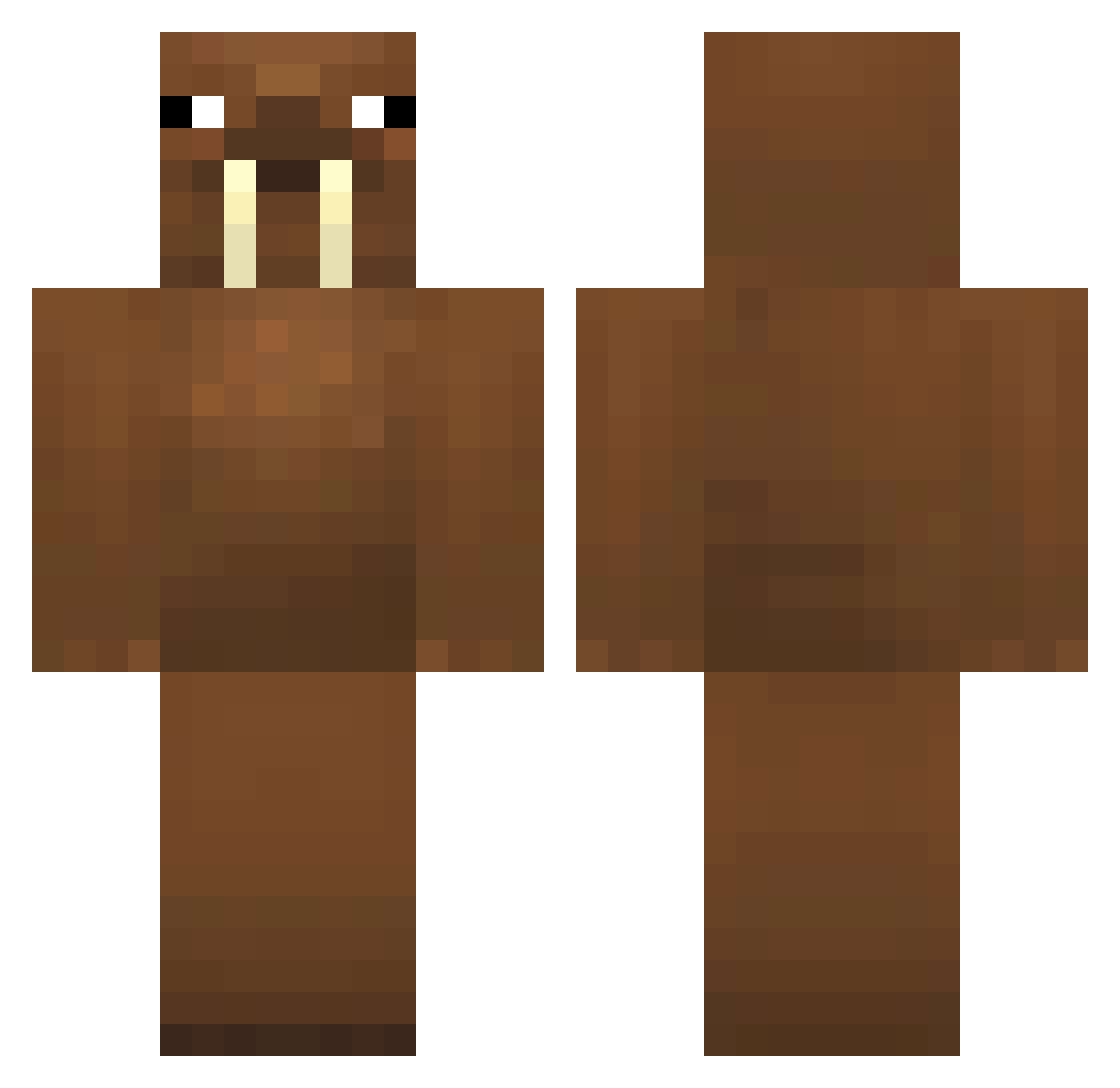 blocklights Minecraft skin, front and back view