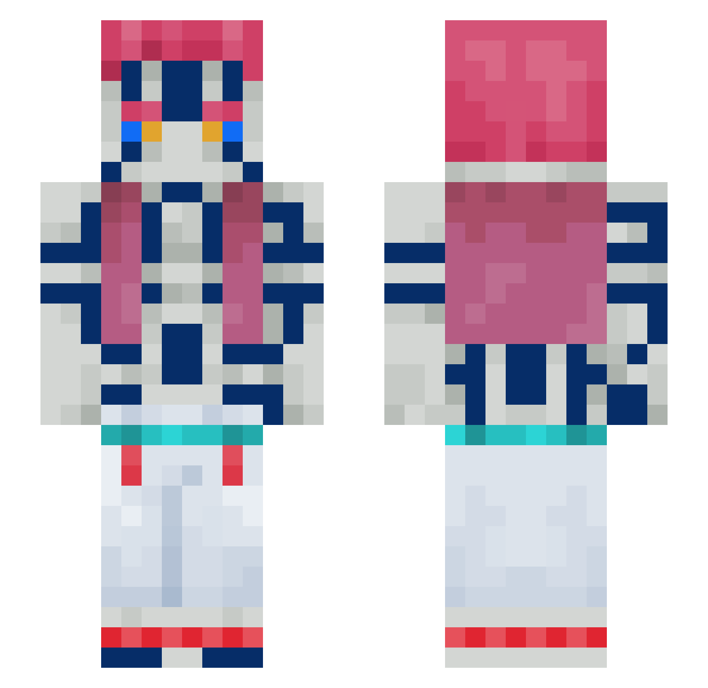LinhvhWwz1224 Minecraft skin, front and back view