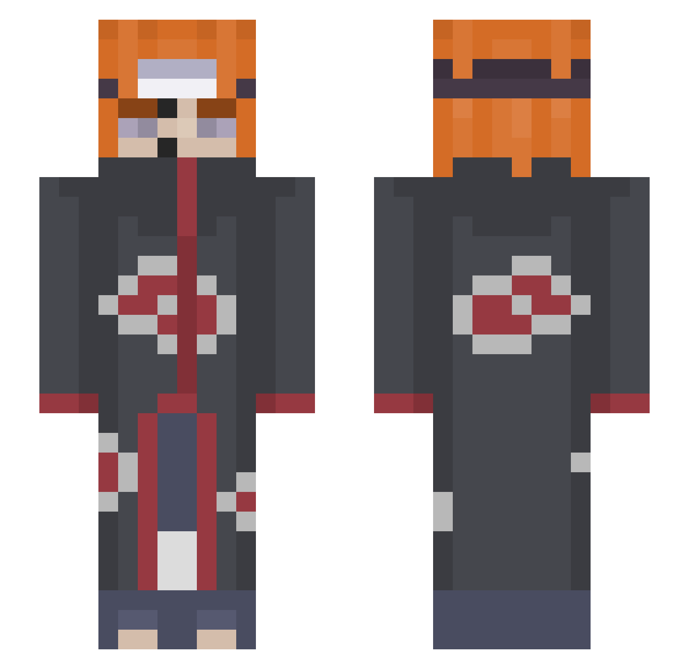 elFantasmanico Minecraft skin, front and back view