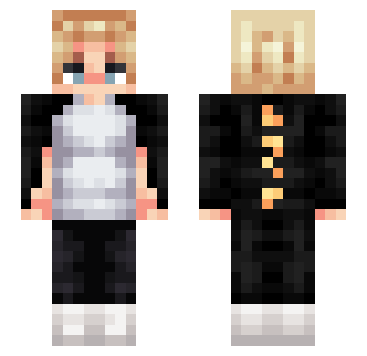 Saito_S4n Minecraft skin, front and back view