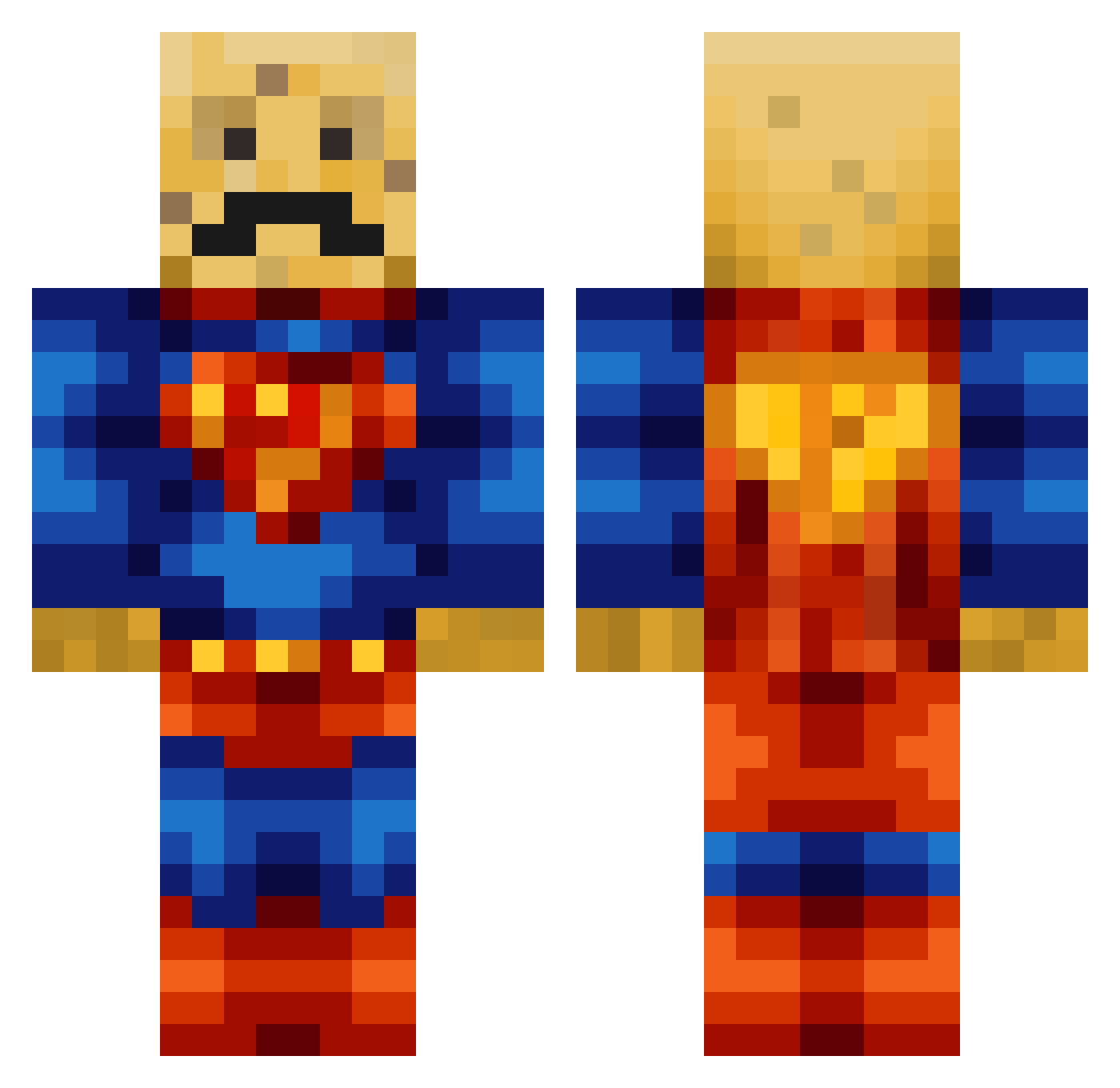 ghoshmflol Minecraft skin, front and back view