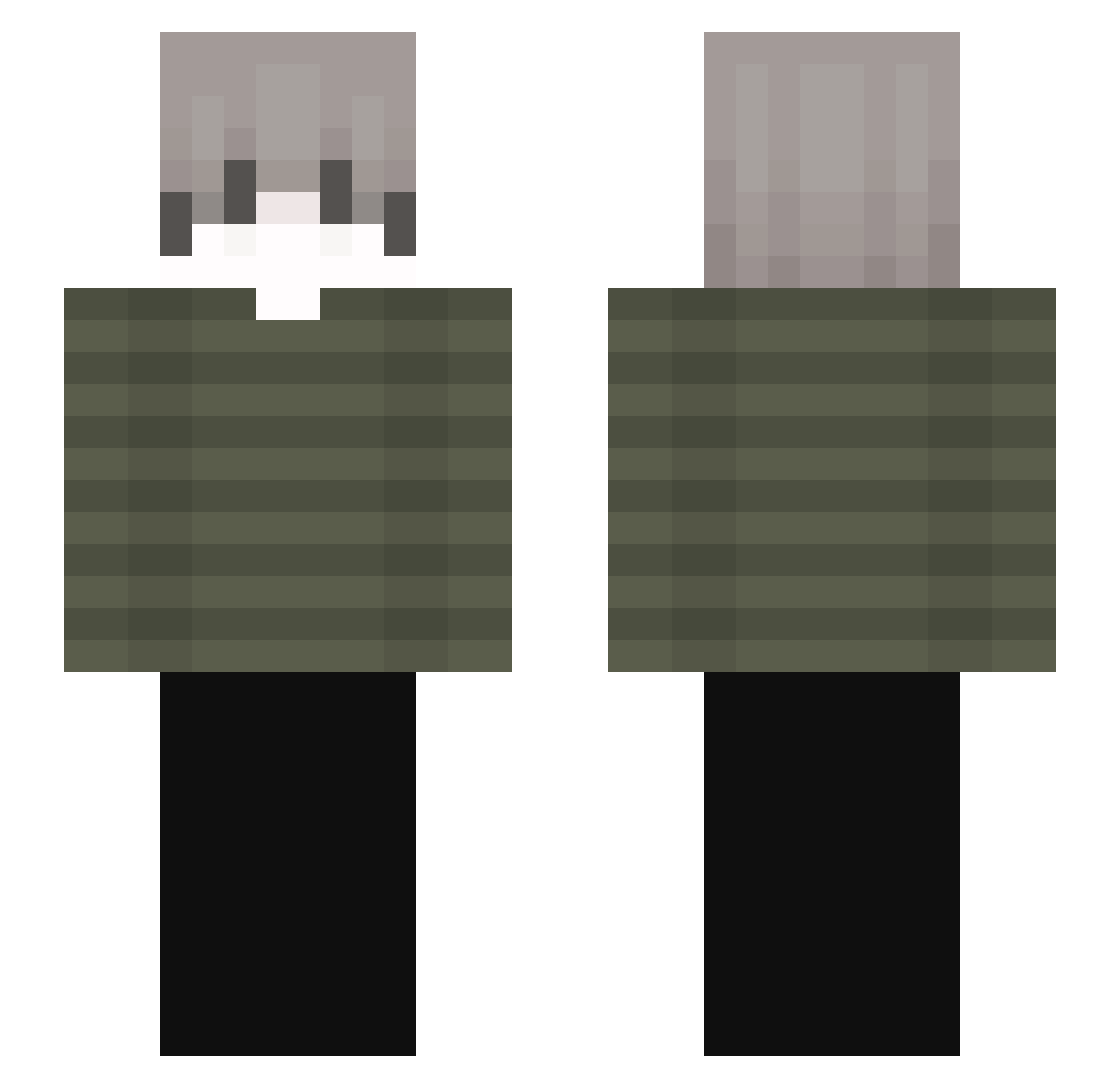 unregretfully Minecraft skin, front and back view