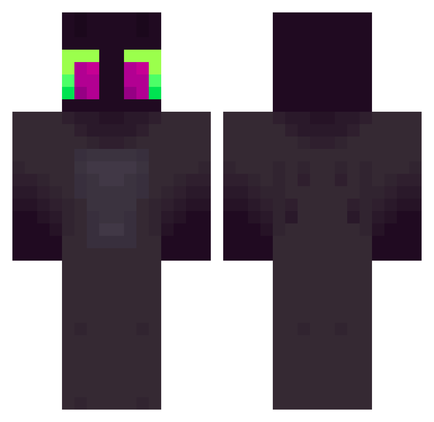 mchwhatjr Minecraft skin, front and back view