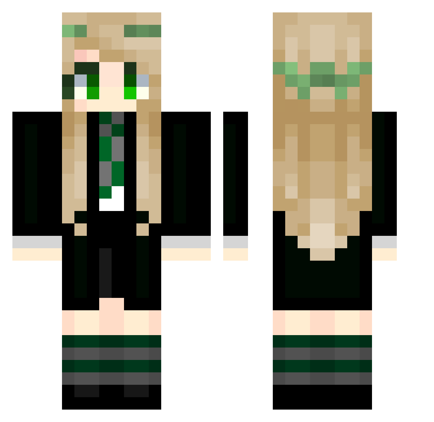 Keipink Minecraft skin, front and back view