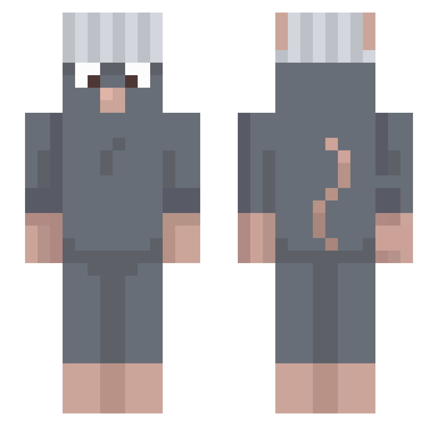 Kuowiwiwiwi Minecraft skin, front and back view