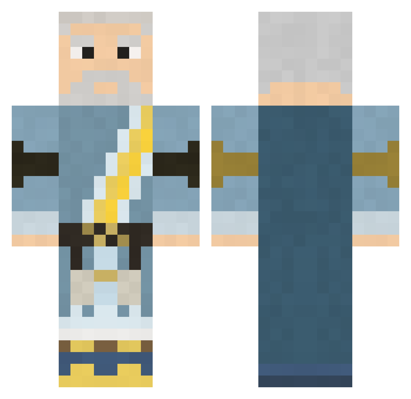 Smithite Minecraft skin, front and back view
