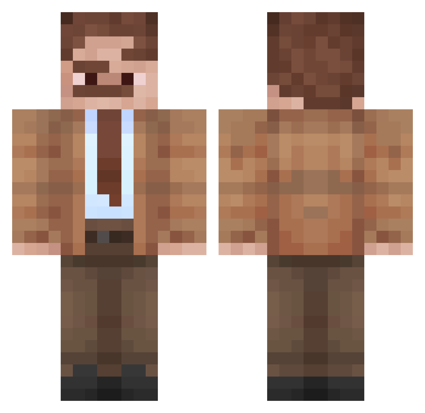 Alexandar1012 Minecraft skin, front and back view