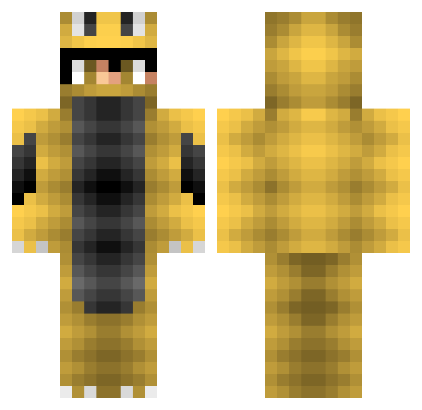 iExon Minecraft skin, front and back view