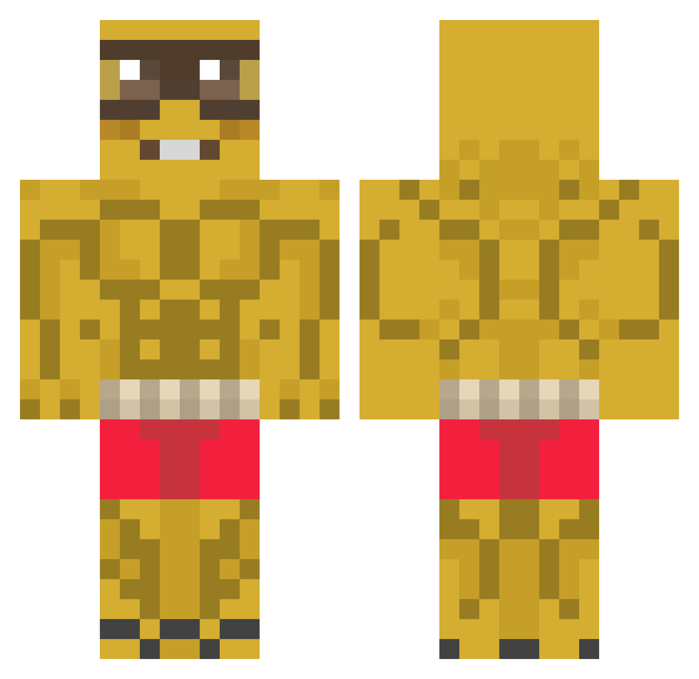 ferdem Minecraft skin, front and back view