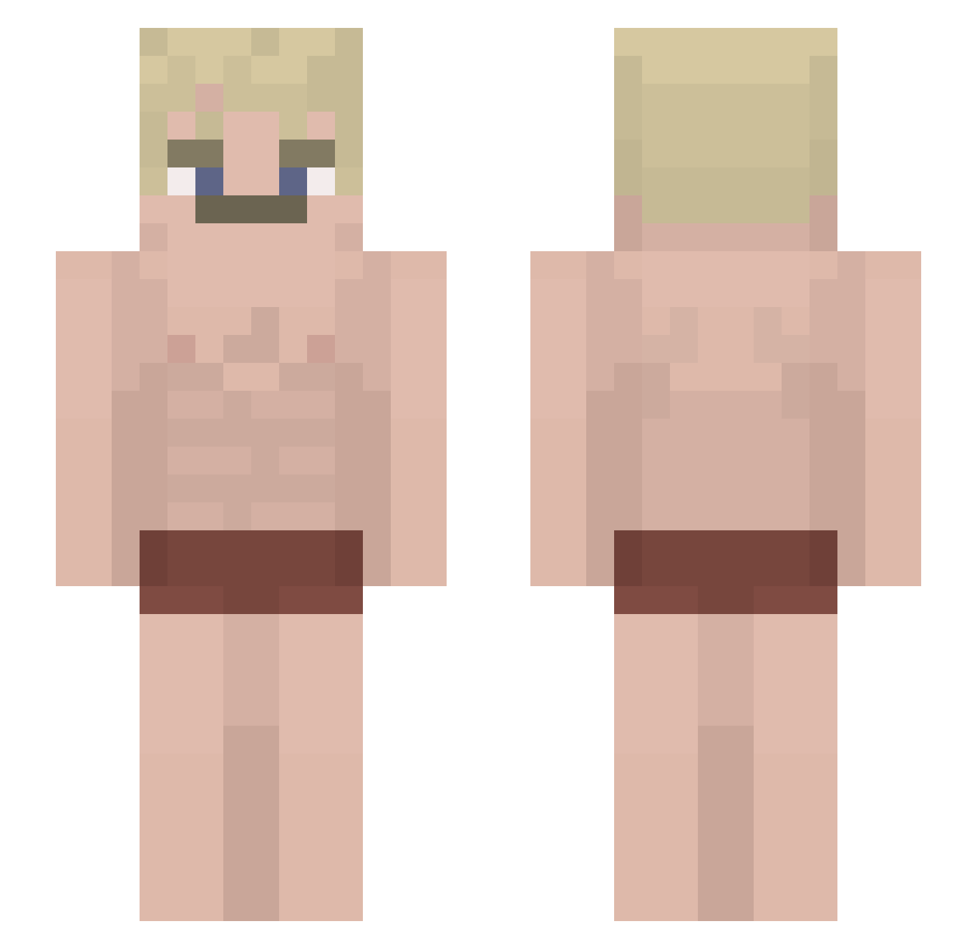Ferdro Minecraft skin, front and back view