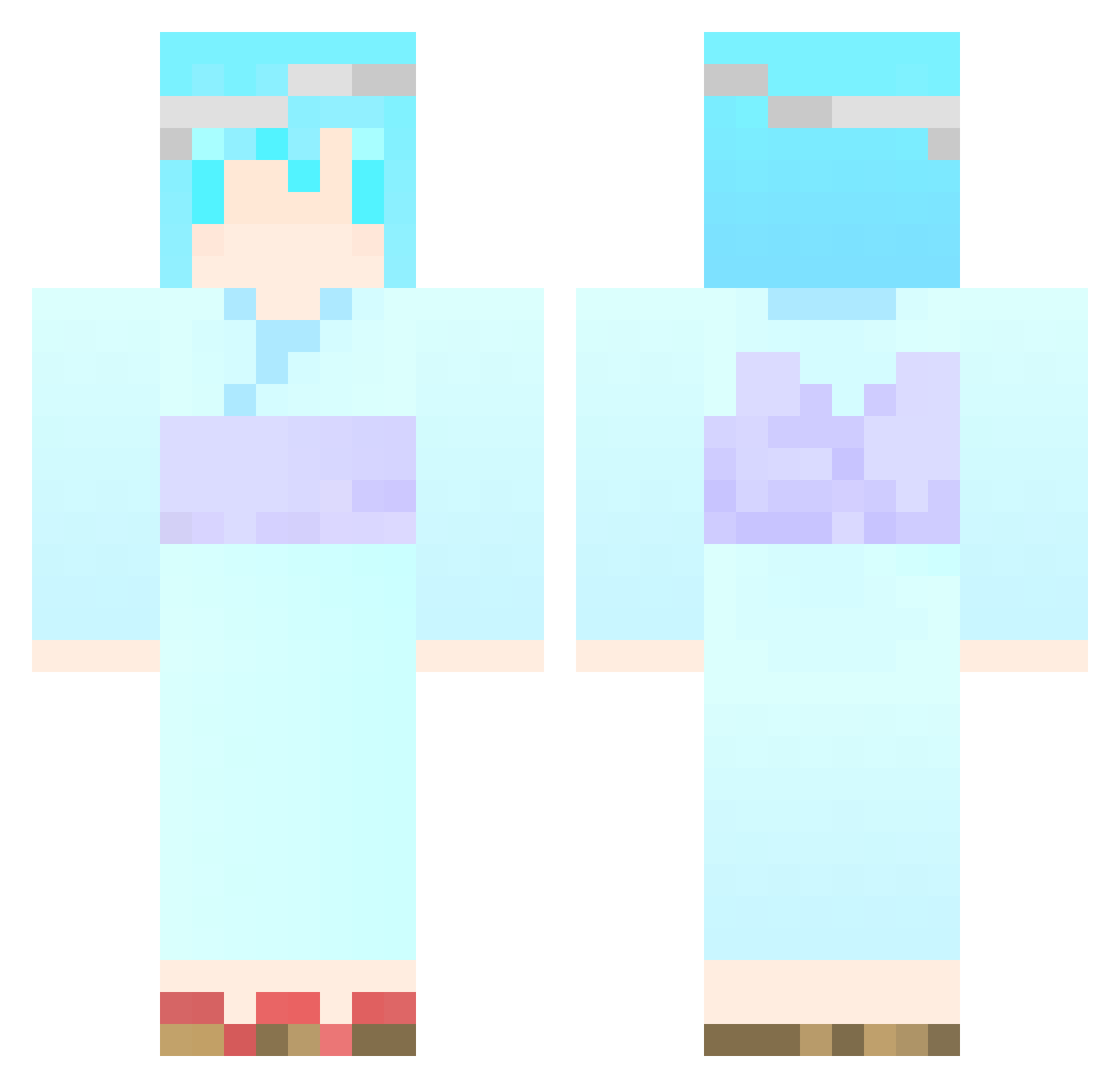 yamawari08 Minecraft skin, front and back view