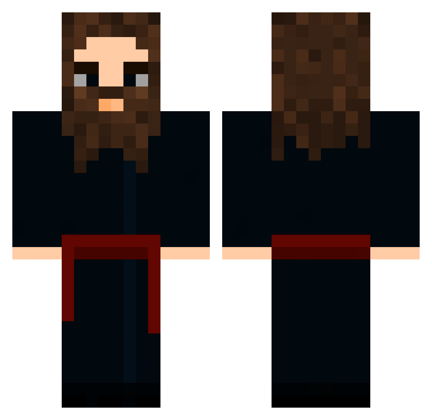SaadiWilson Minecraft skin, front and back view
