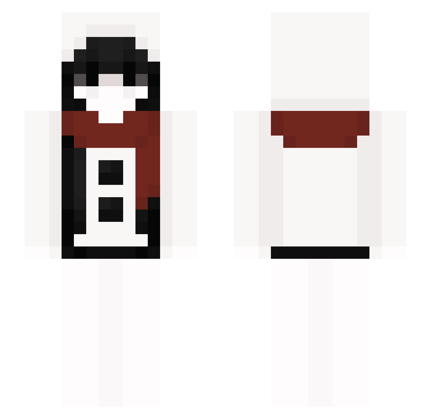Graceixo Minecraft skin, front and back view