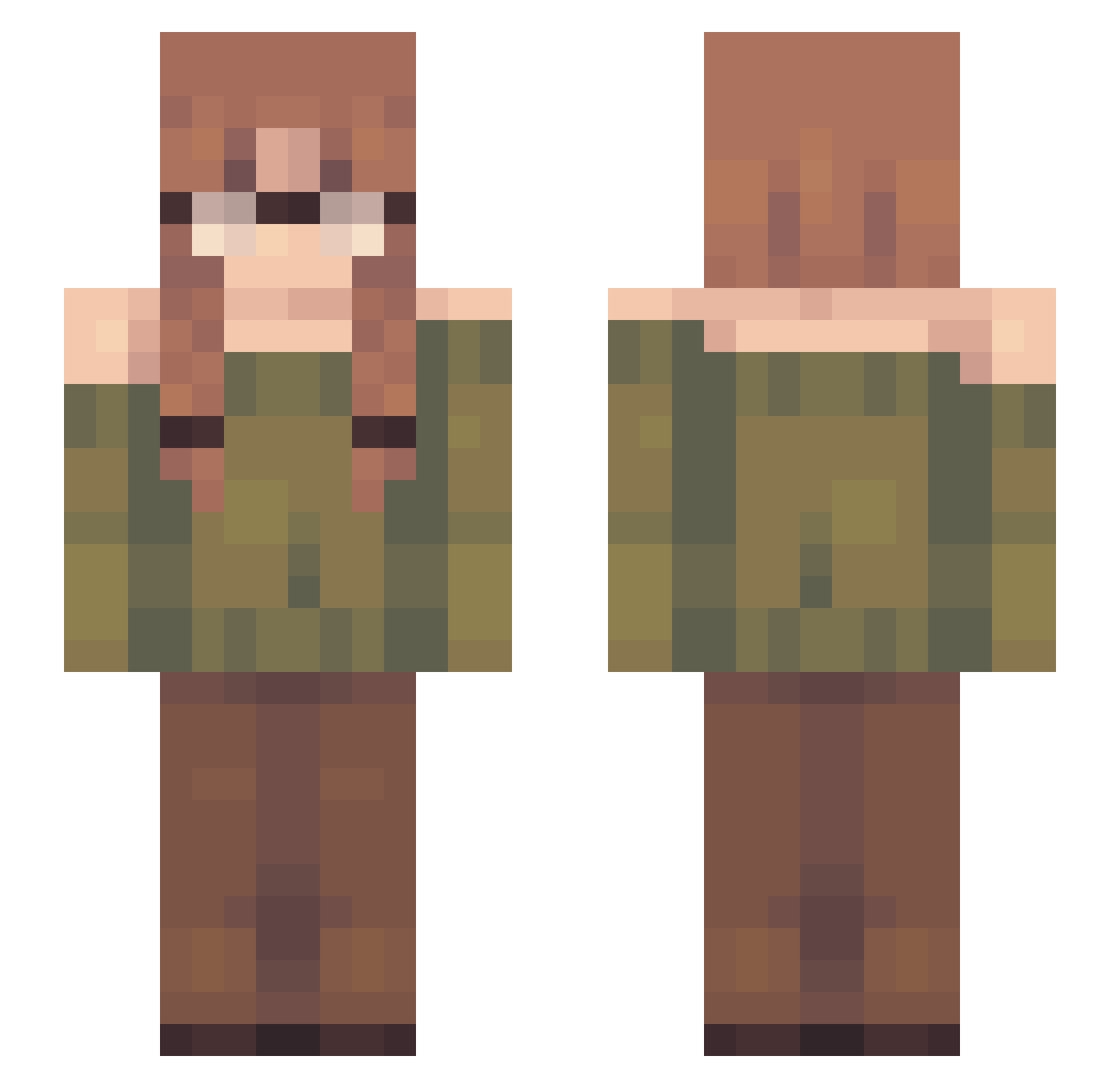samanthapb Minecraft skin, front and back view