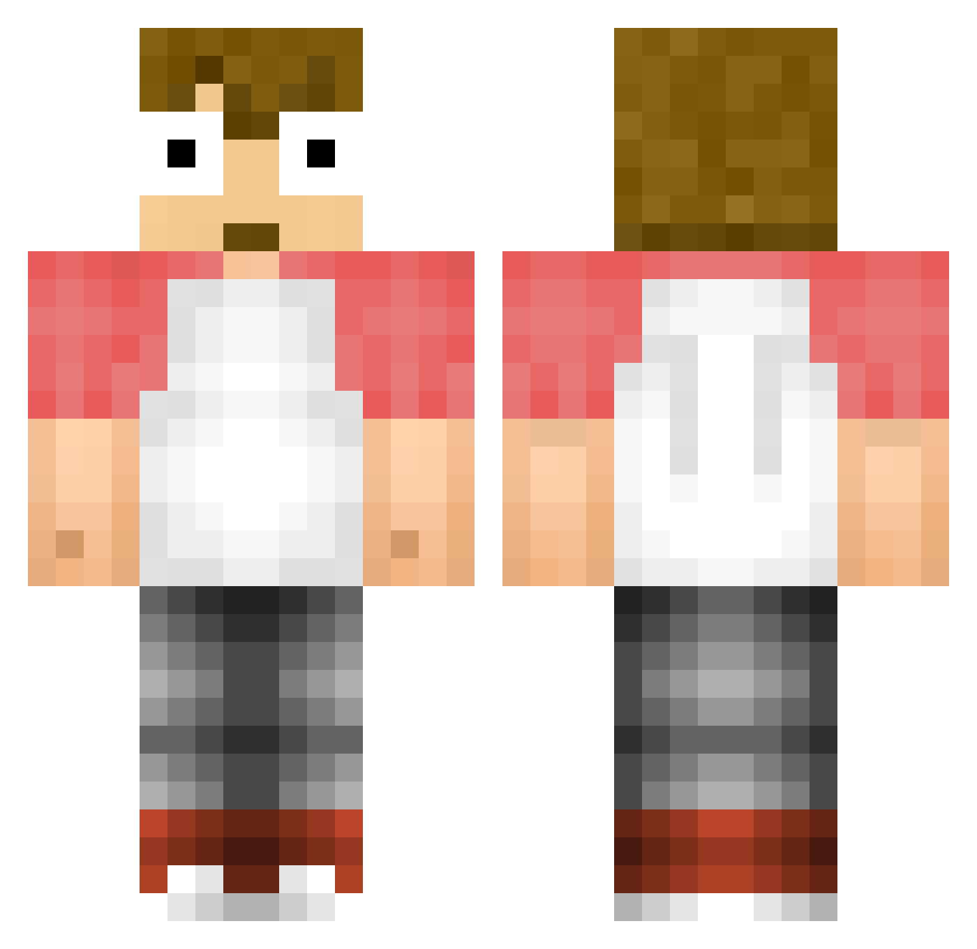 Z3K_MAN Minecraft skin, front and back view