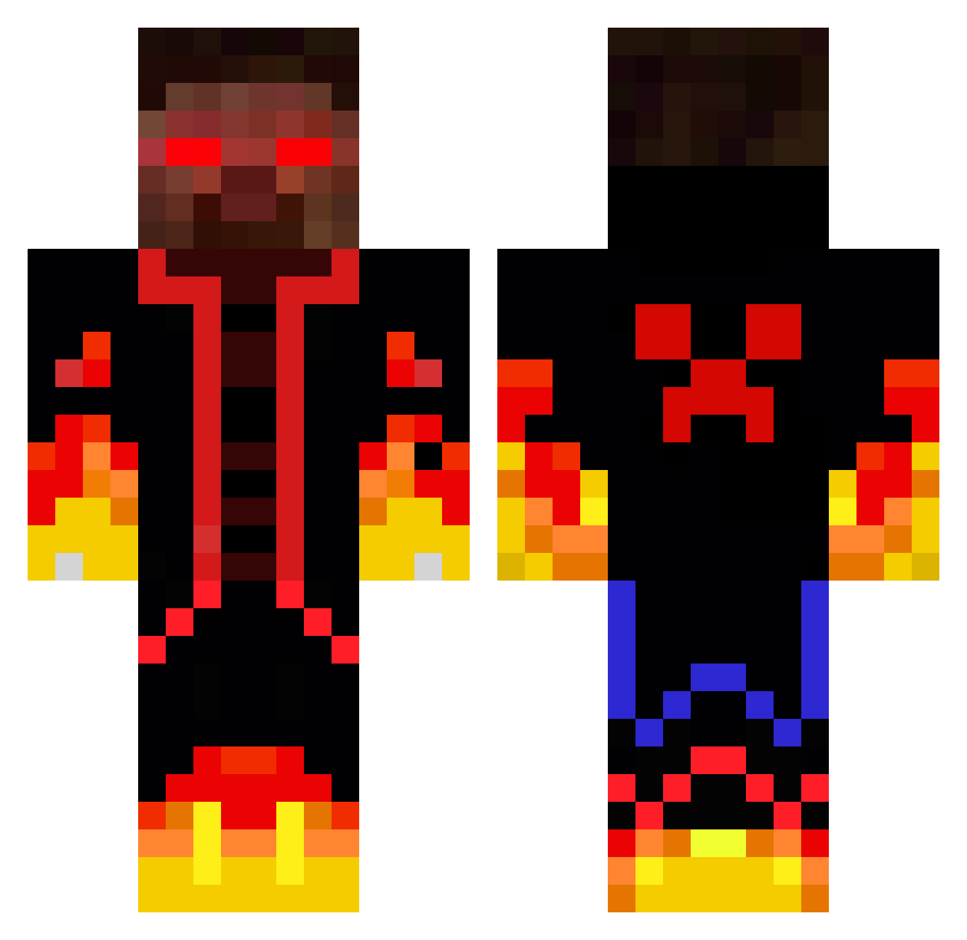 FNCS_Apple Minecraft skin, front and back view