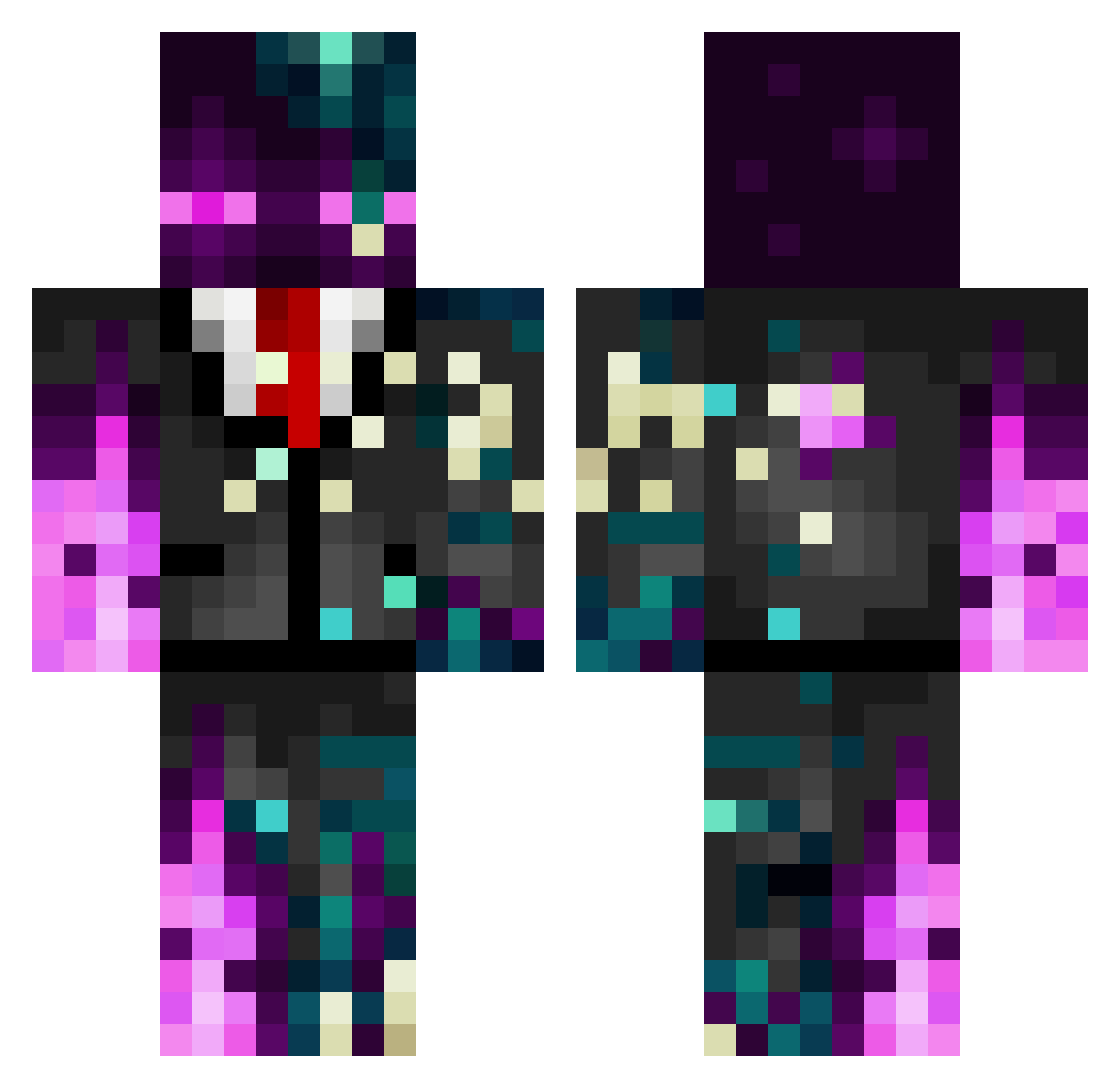 siIv3rr Minecraft skin, front and back view