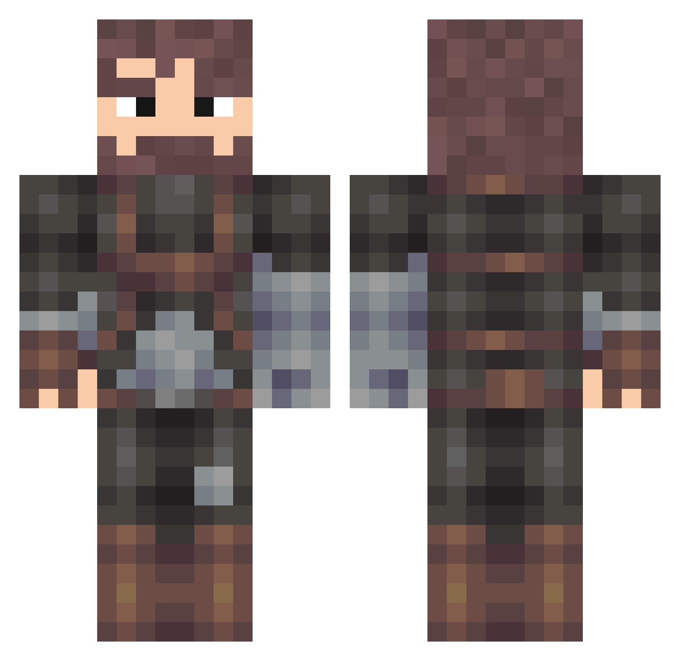 Mistah_T Minecraft skin, front and back view