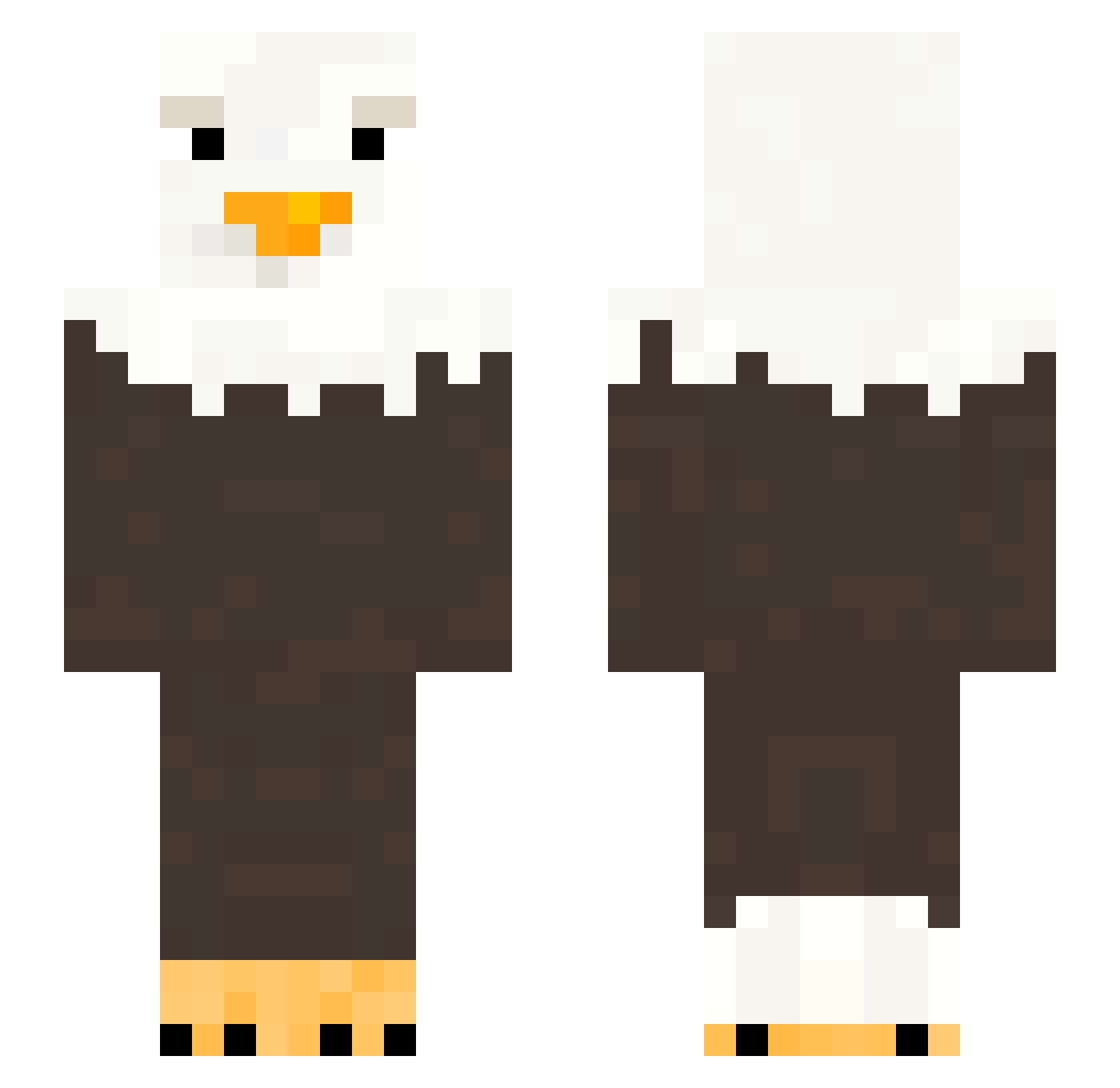 i2siver Minecraft skin, front and back view