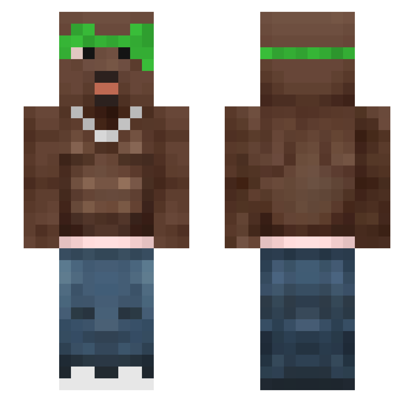 m0luch Minecraft skin, front and back view