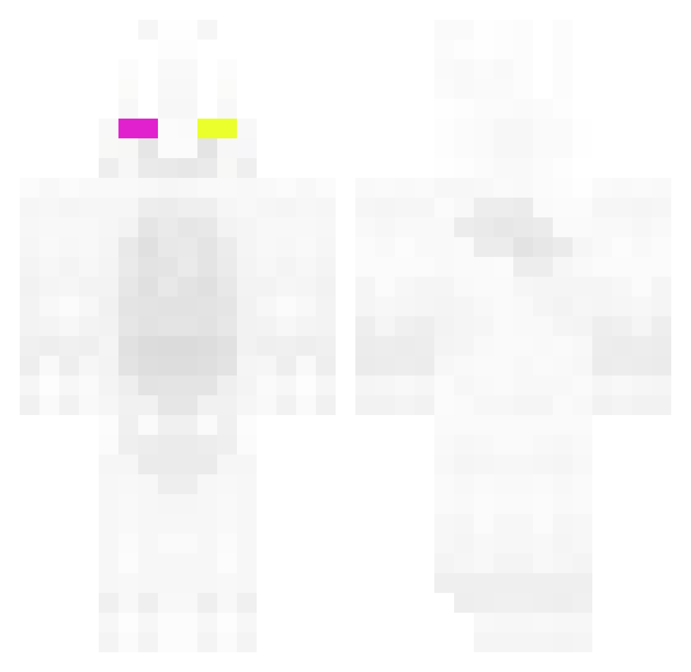 Bantus Minecraft skin, front and back view