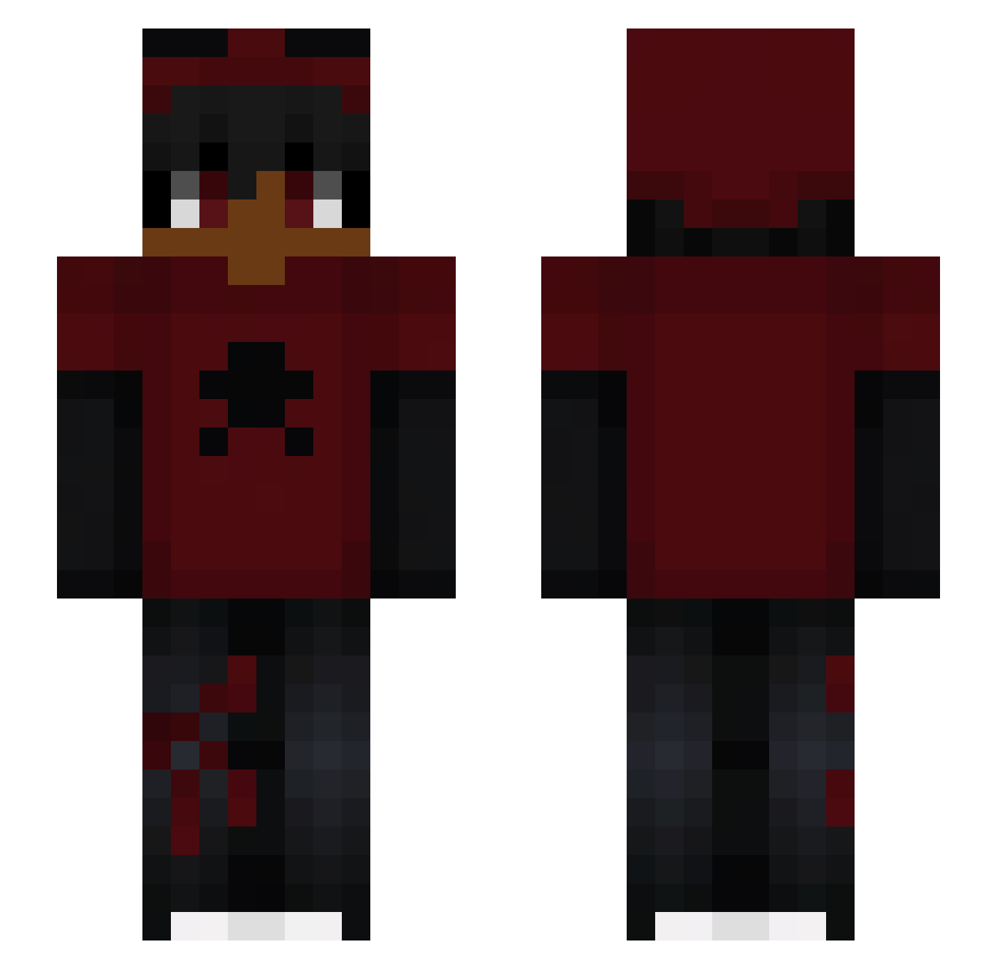 pqely1 Minecraft skin, front and back view