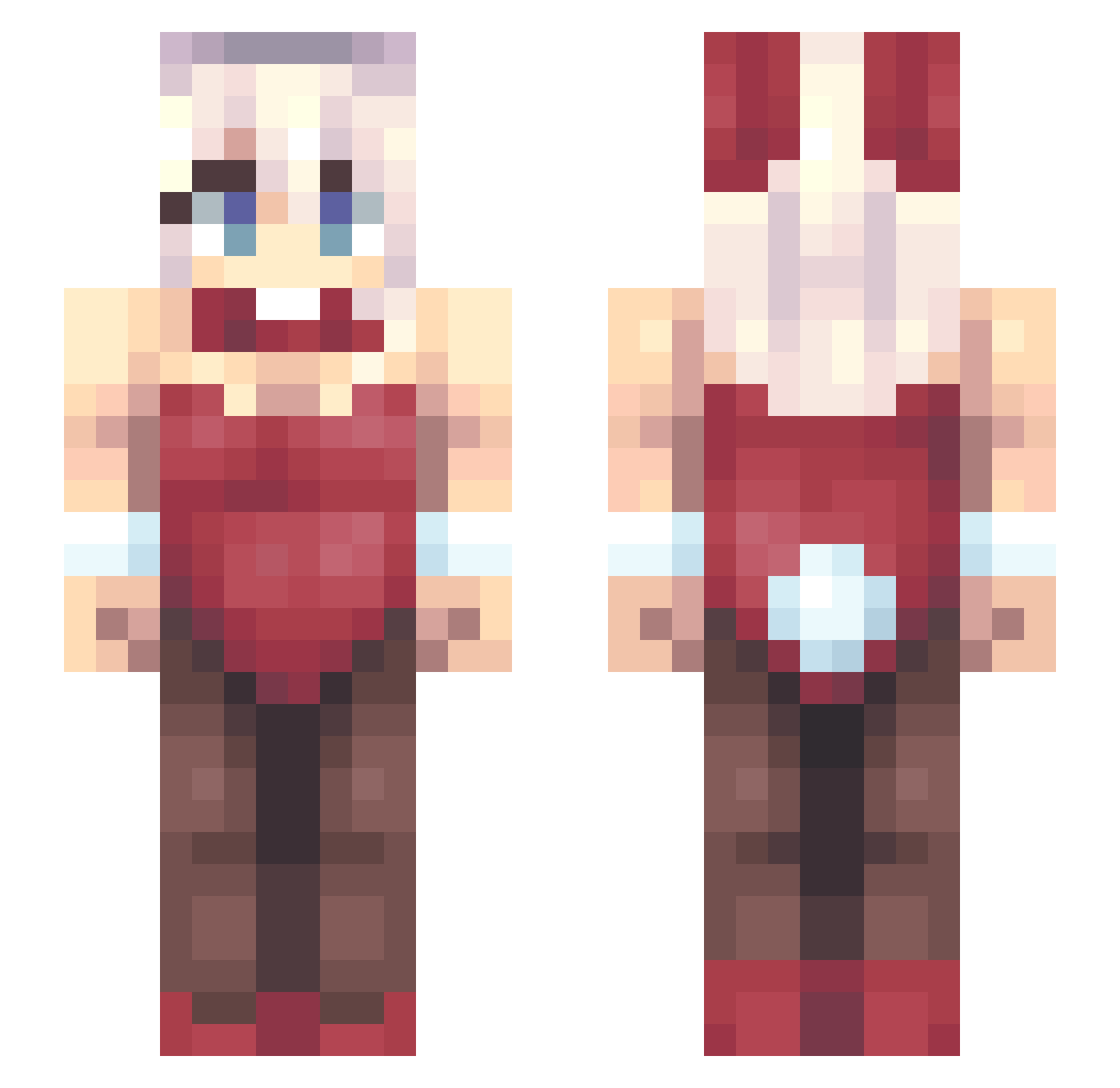 Telescopium Minecraft skin, front and back view