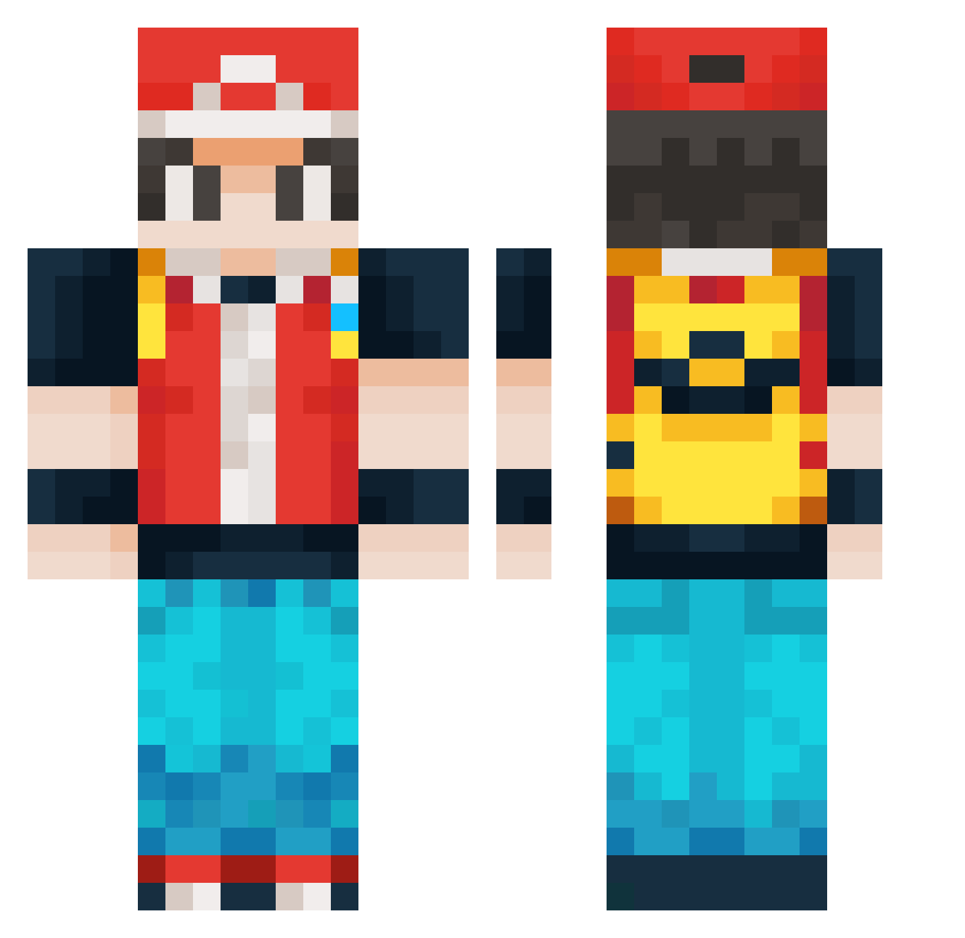 Mata1902 Minecraft skin, front and back view