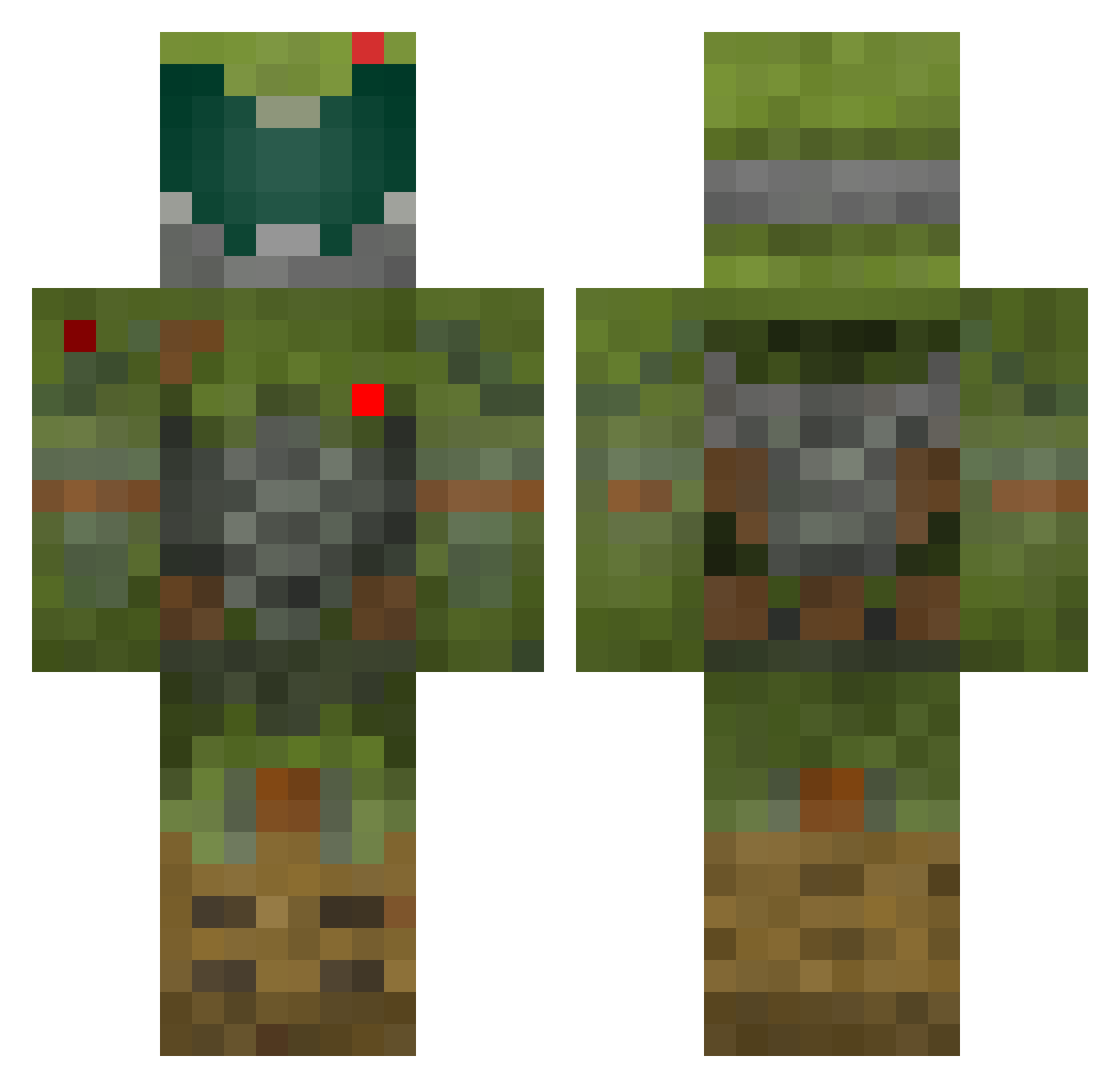 UltraBrick_ Minecraft skin, front and back view