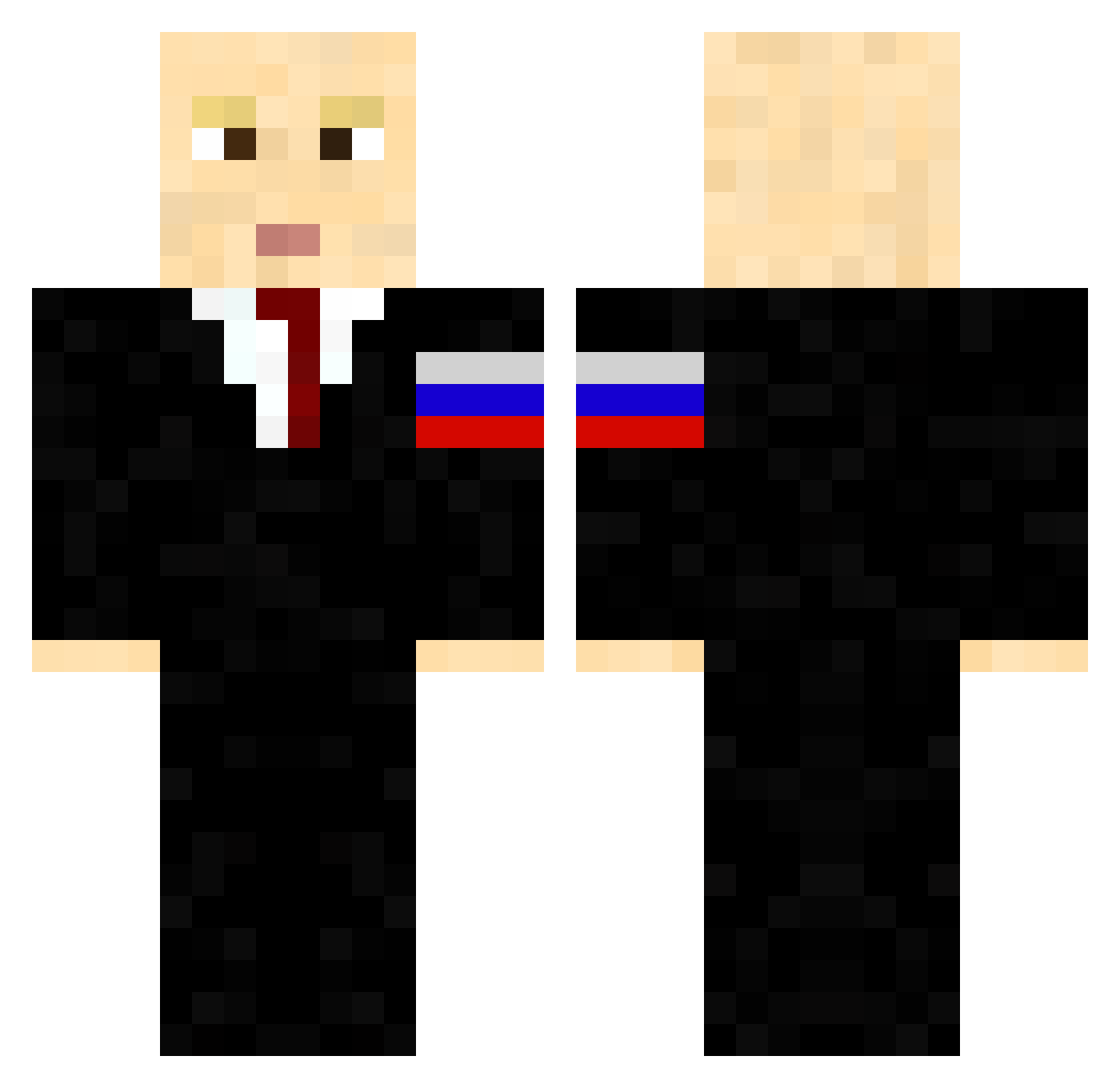 jerfo4 Minecraft skin, front and back view