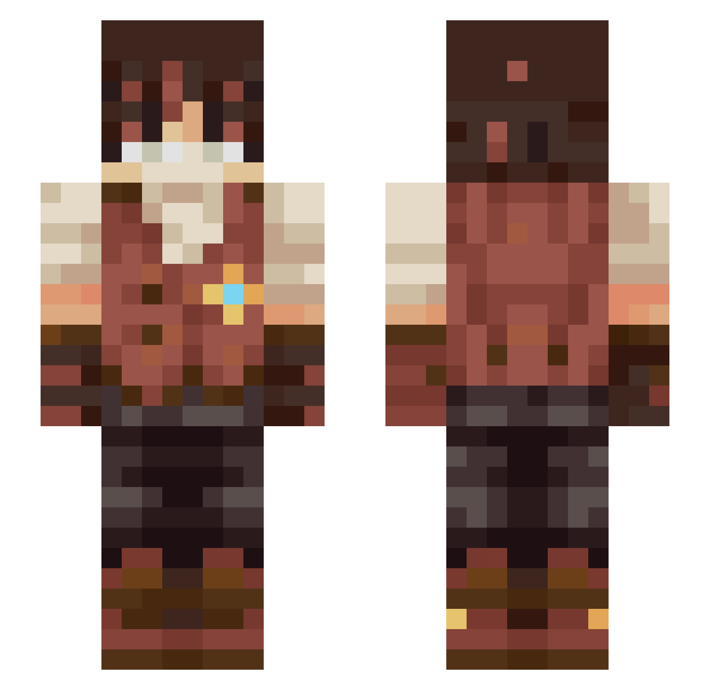 Viiiin Minecraft skin, front and back view