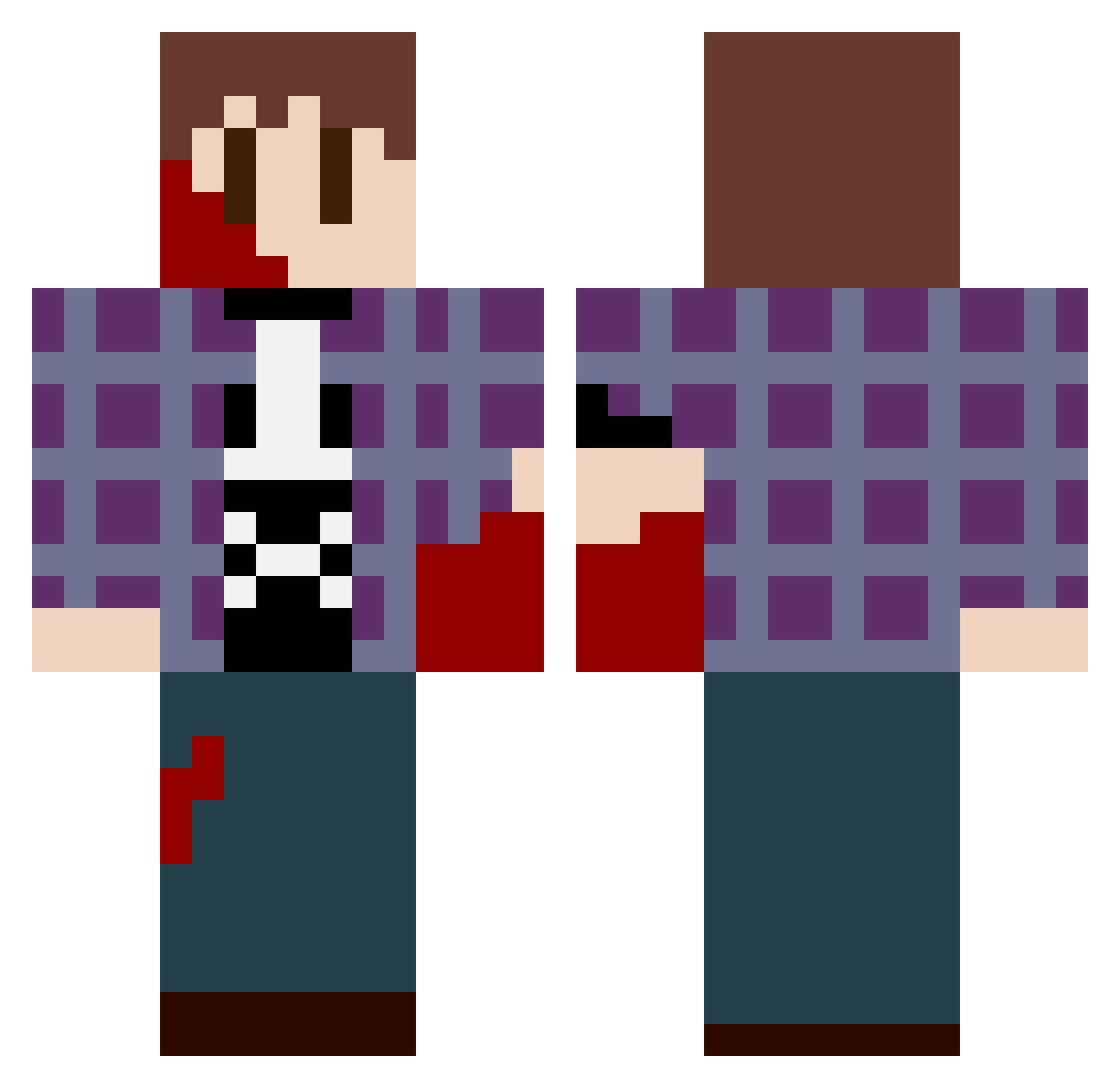 LepiChoir Minecraft skin, front and back view