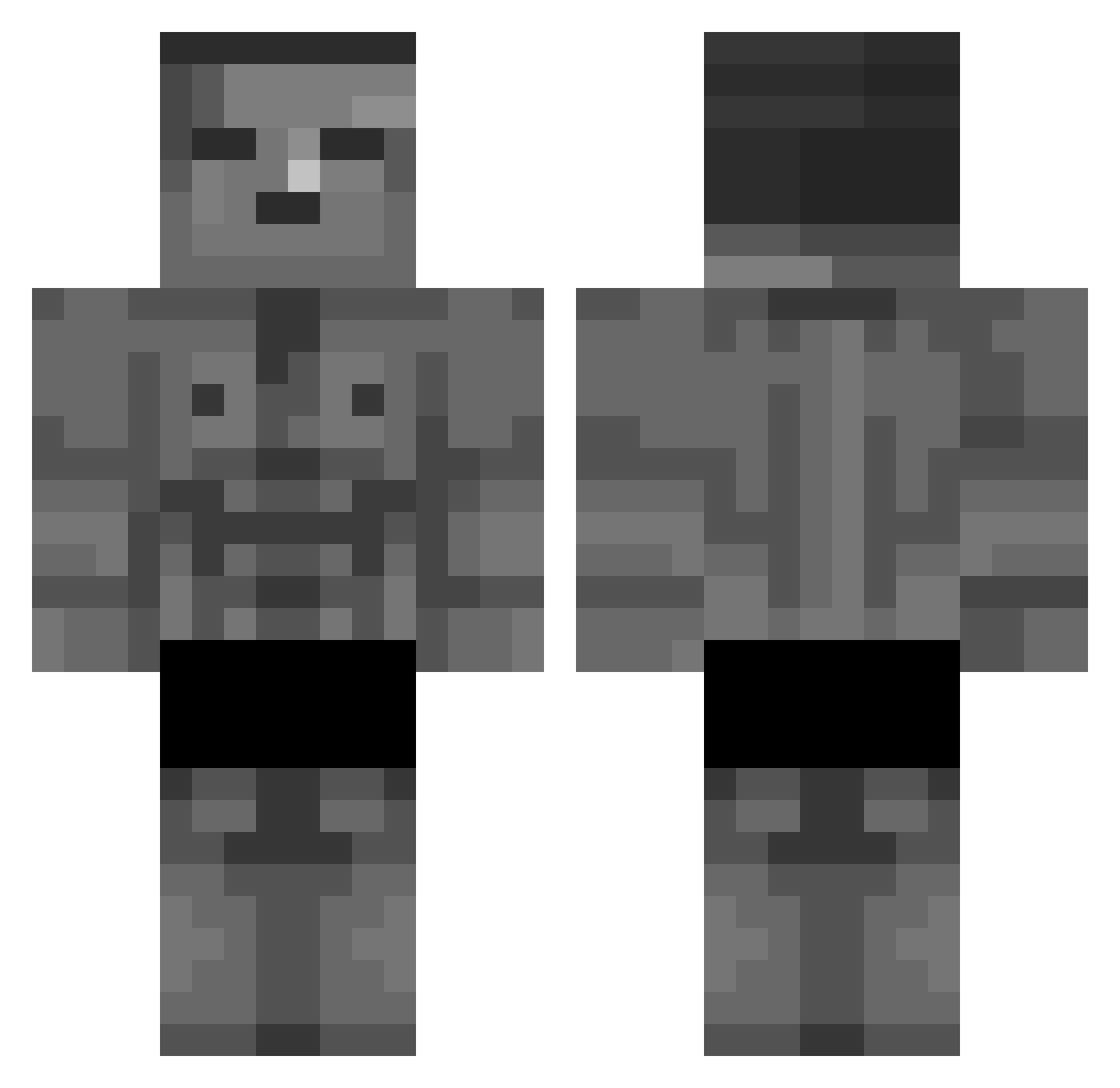 StinkeyTofu Minecraft skin, front and back view