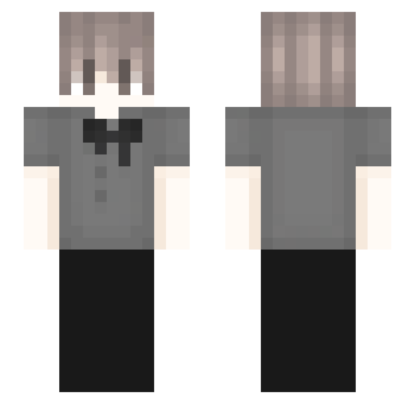 rxym Minecraft skin, front and back view