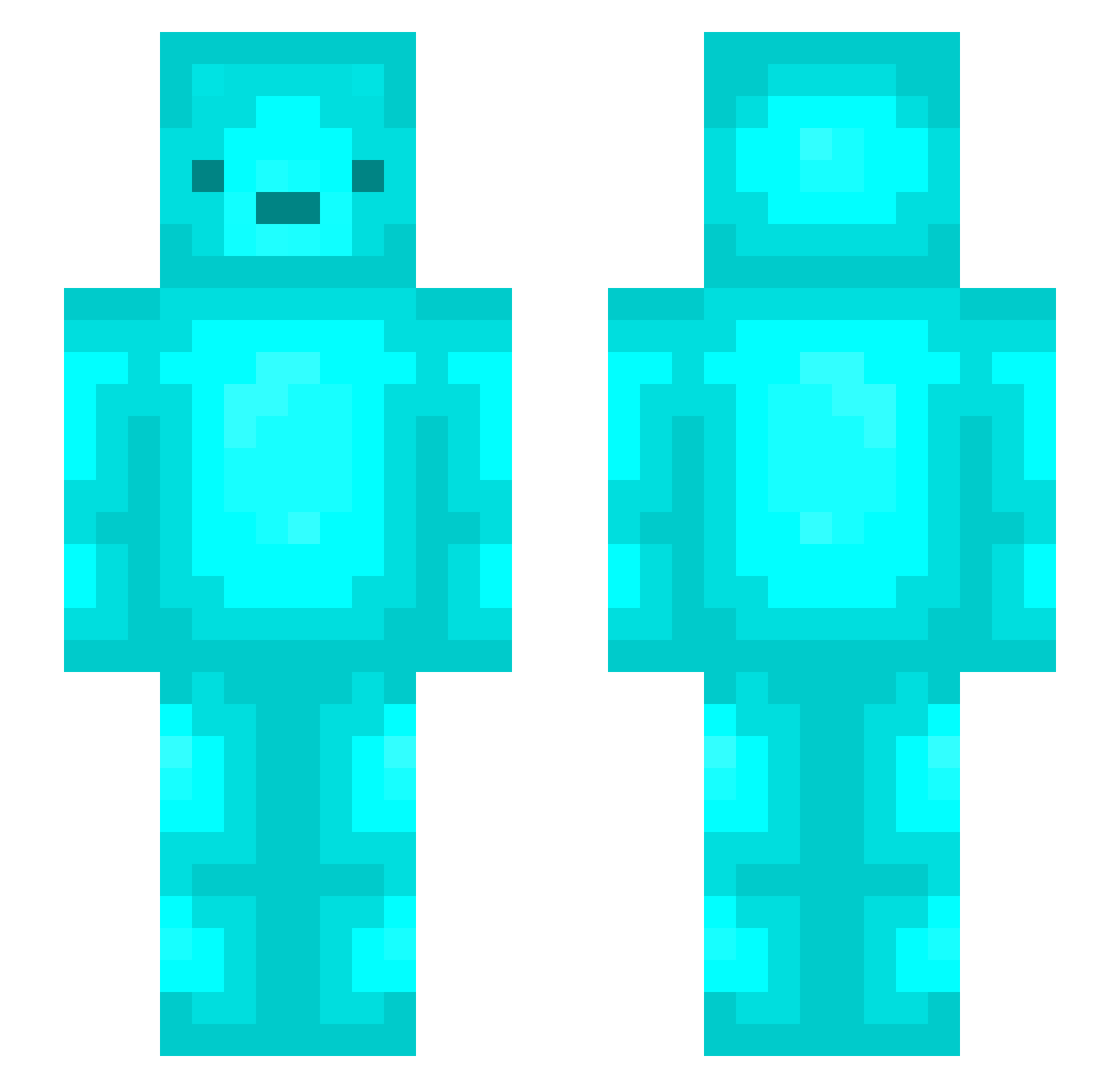 IvoryCreeper Minecraft skin, front and back view