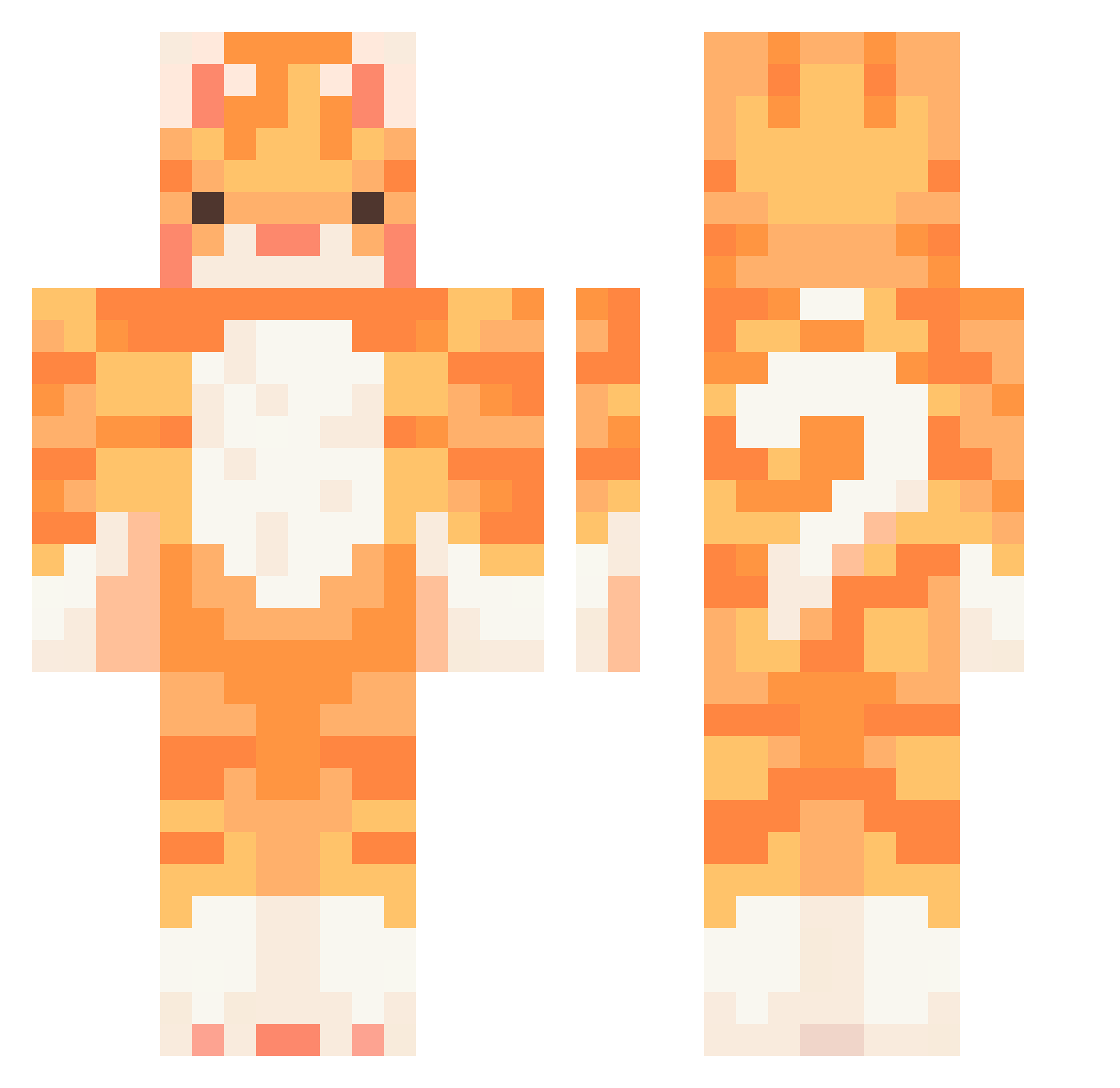 onedayharuto Minecraft skin, front and back view