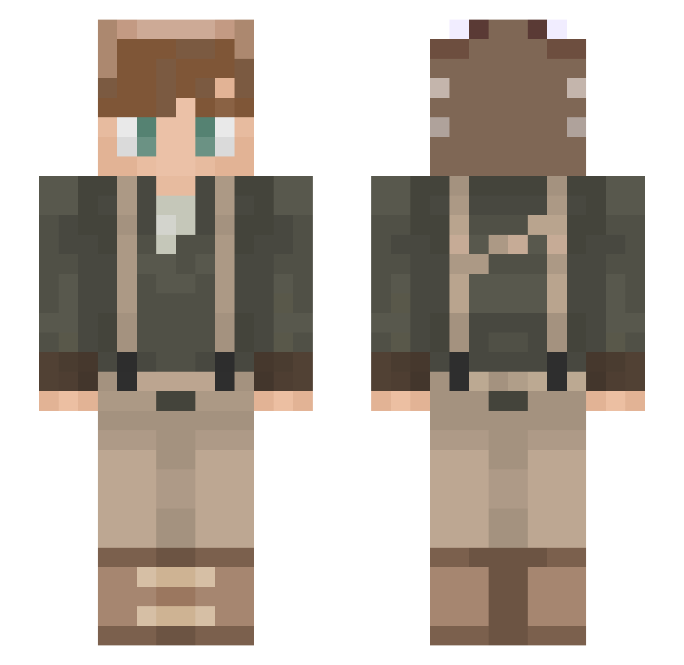 Jay_The_Moose Minecraft skin, front and back view