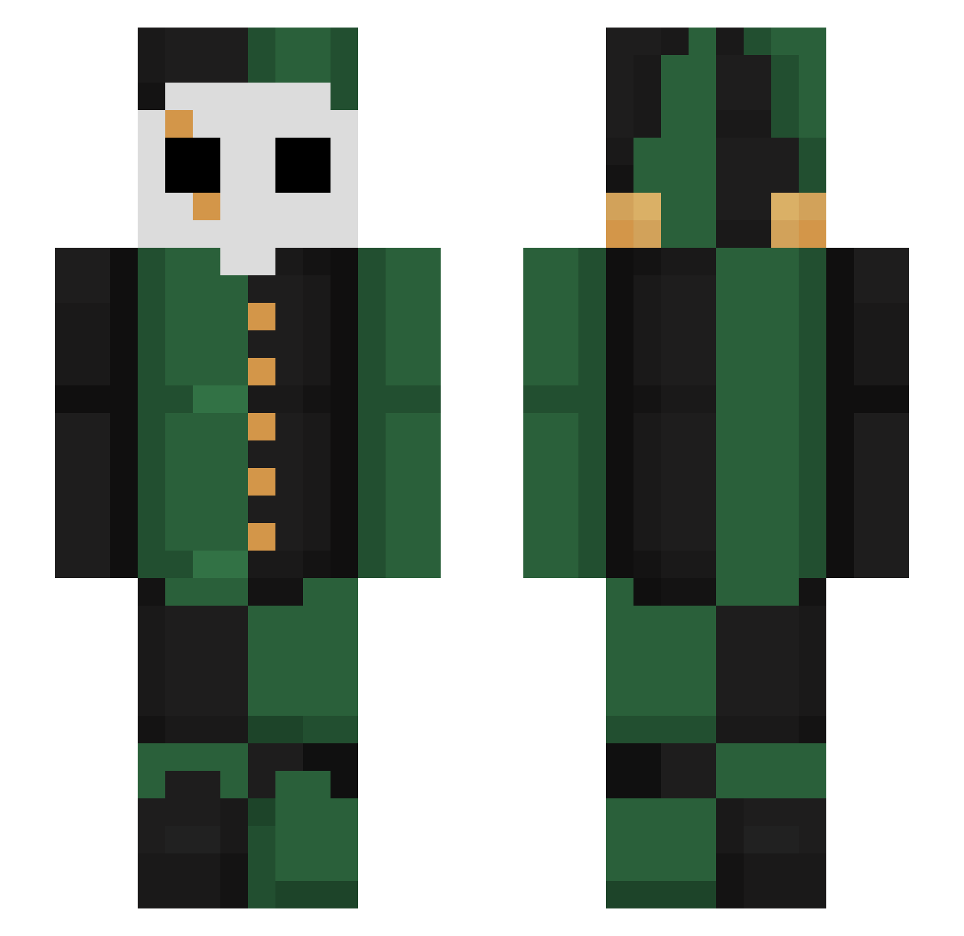 skitllyyah Minecraft skin, front and back view