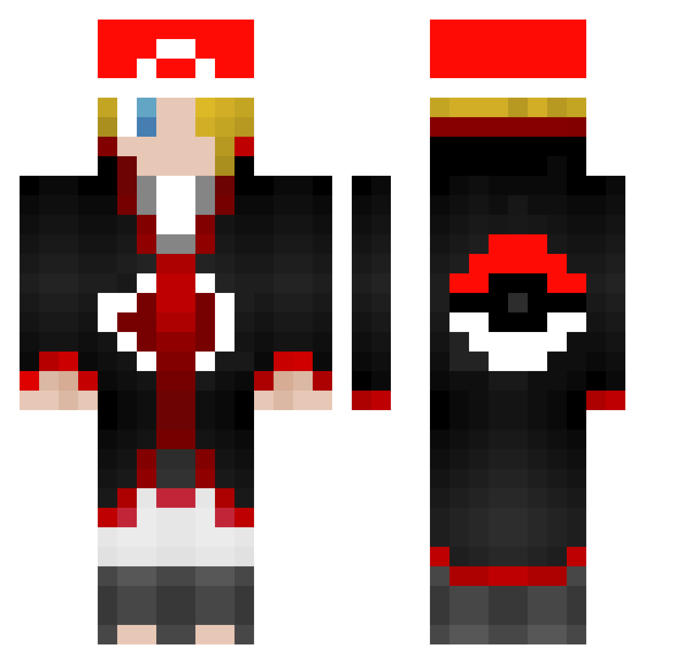 genesect187 Minecraft skin, front and back view