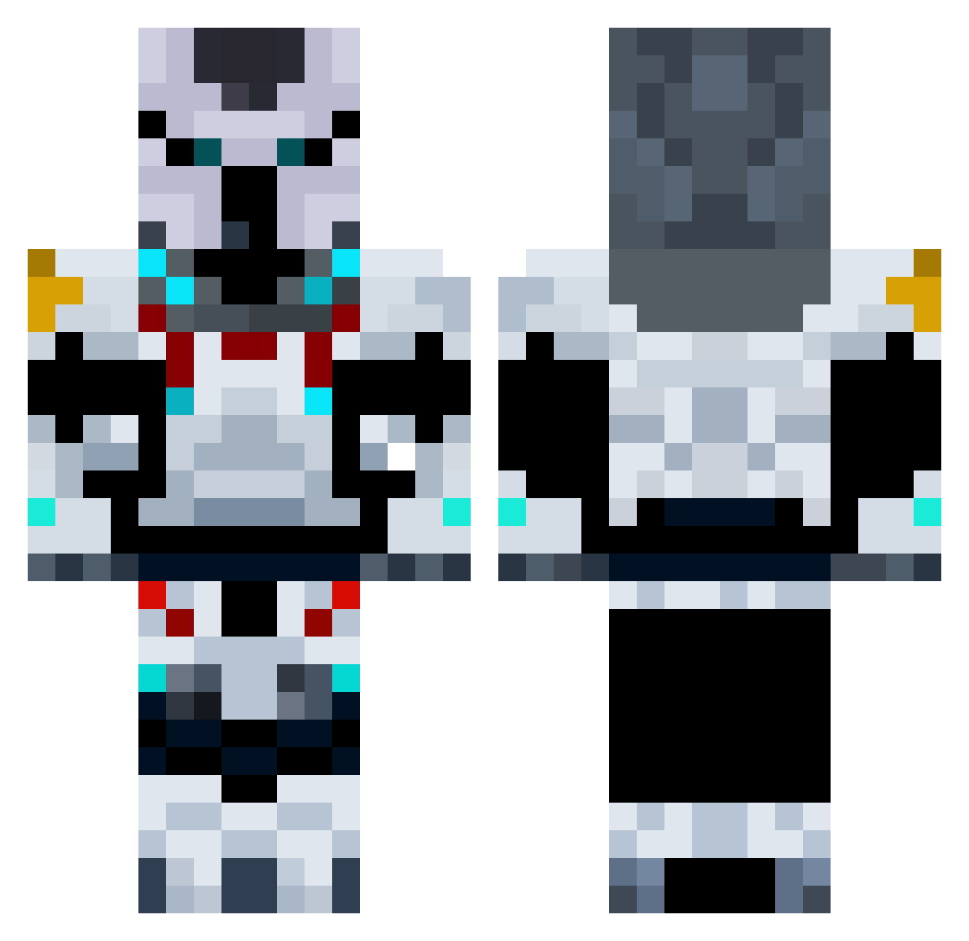 The_Lego_Gamer Minecraft skin, front and back view