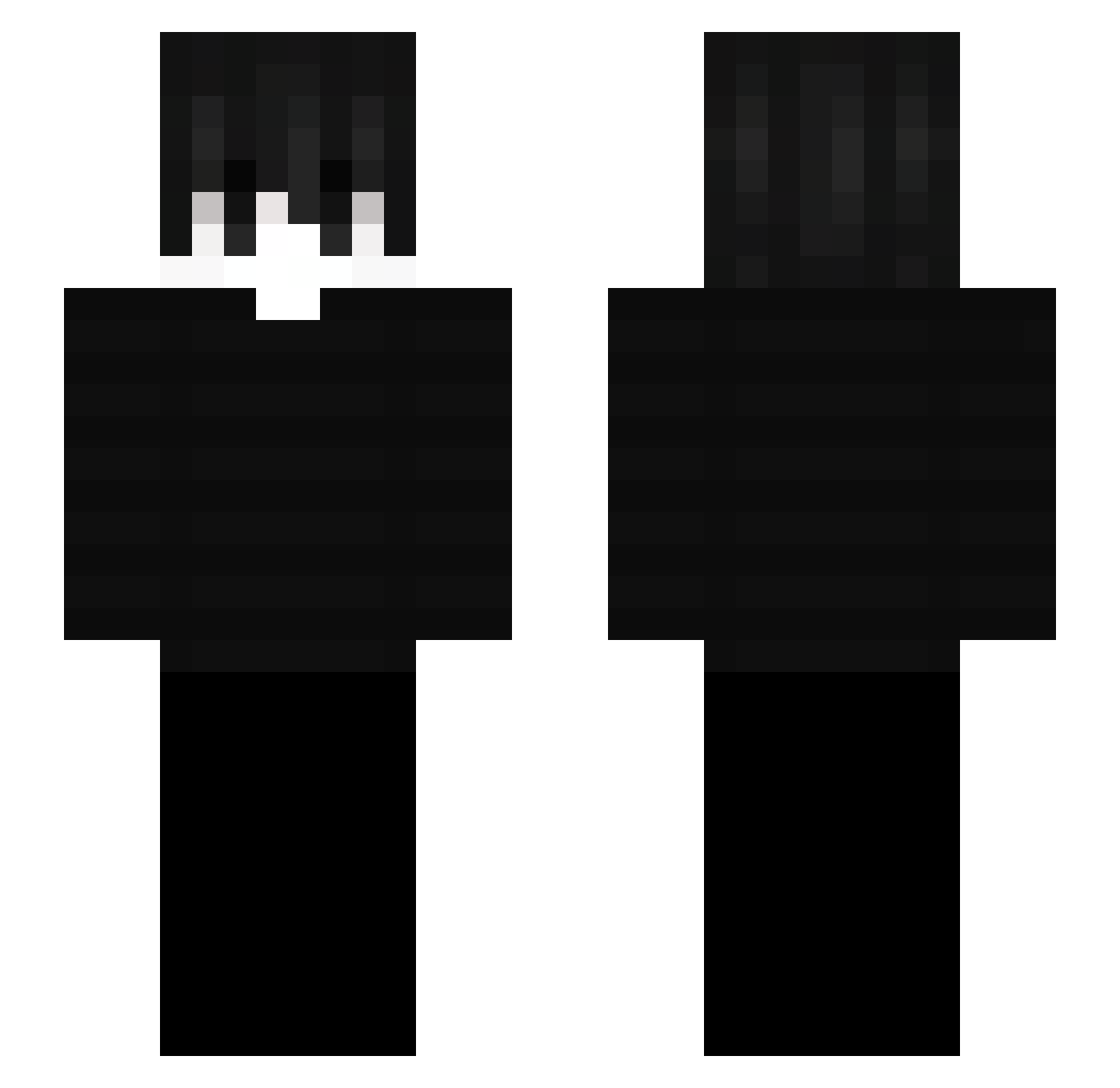 shazxz Minecraft skin, front and back view