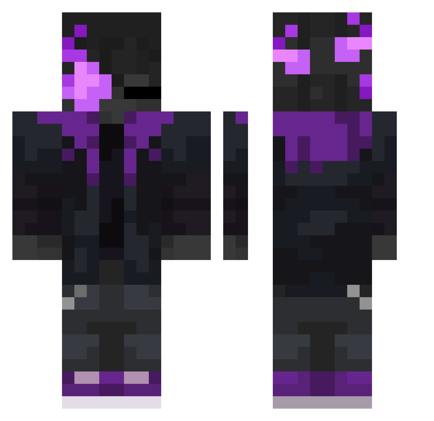 LittleFellowZai Minecraft skin, front and back view