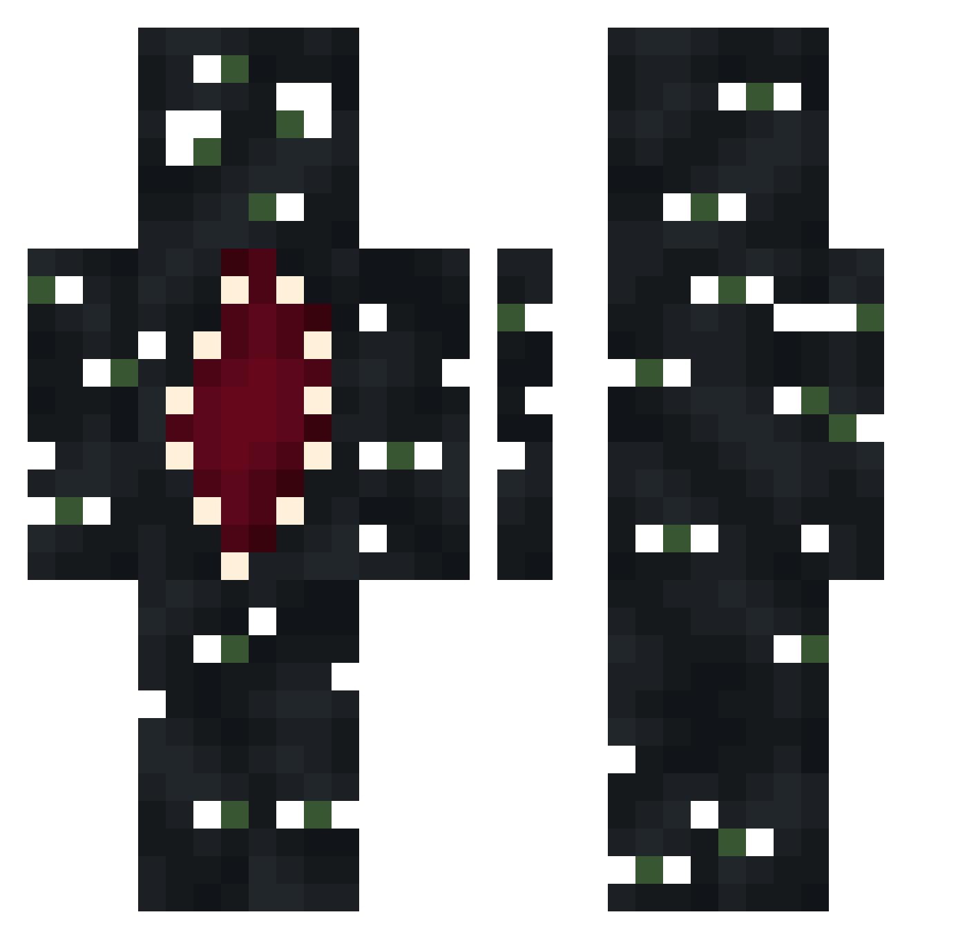 ryprrn Minecraft skin, front and back view