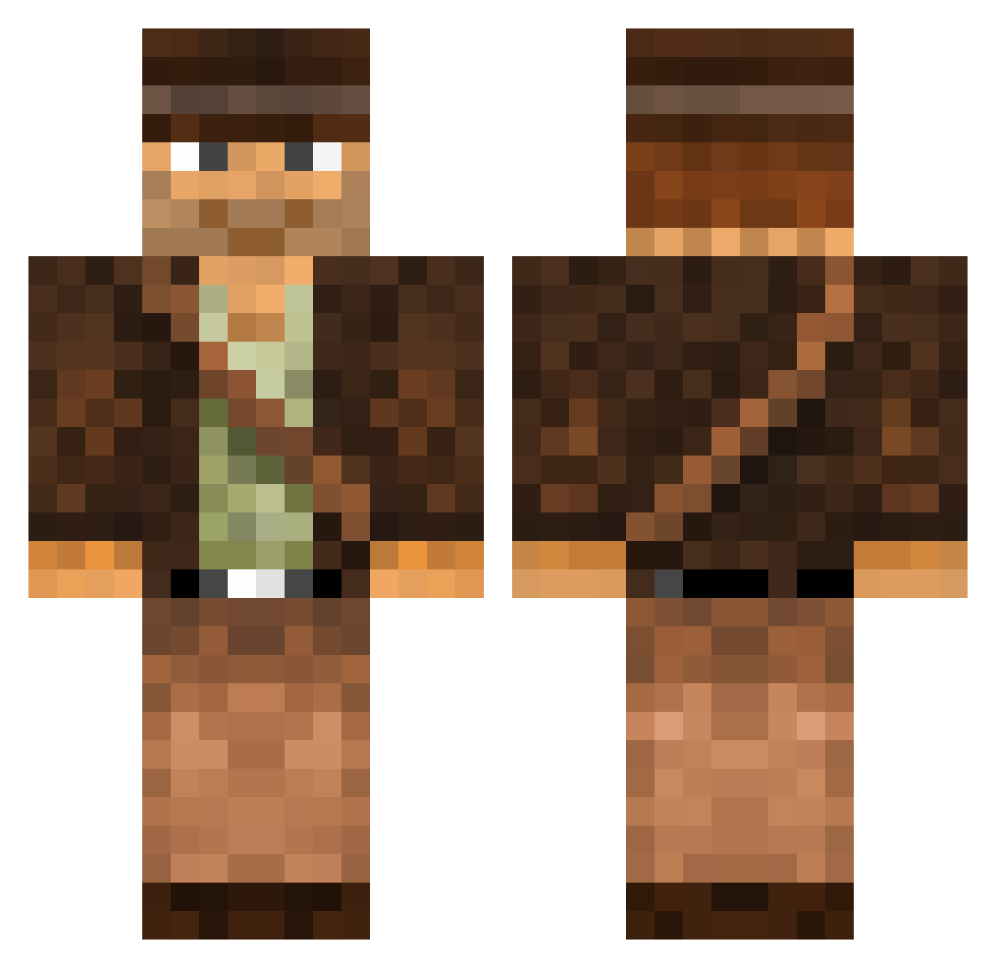 marka Minecraft skin, front and back view