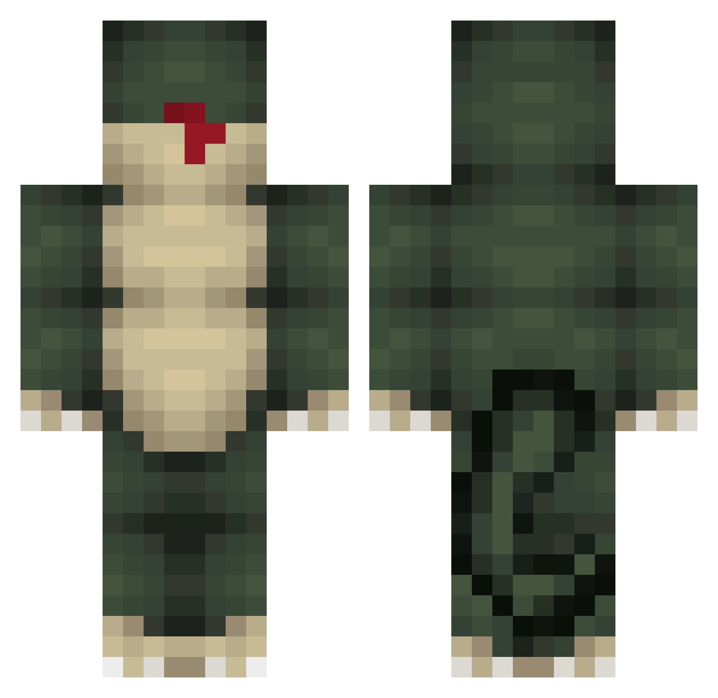imMaRceScibLe Minecraft skin, front and back view