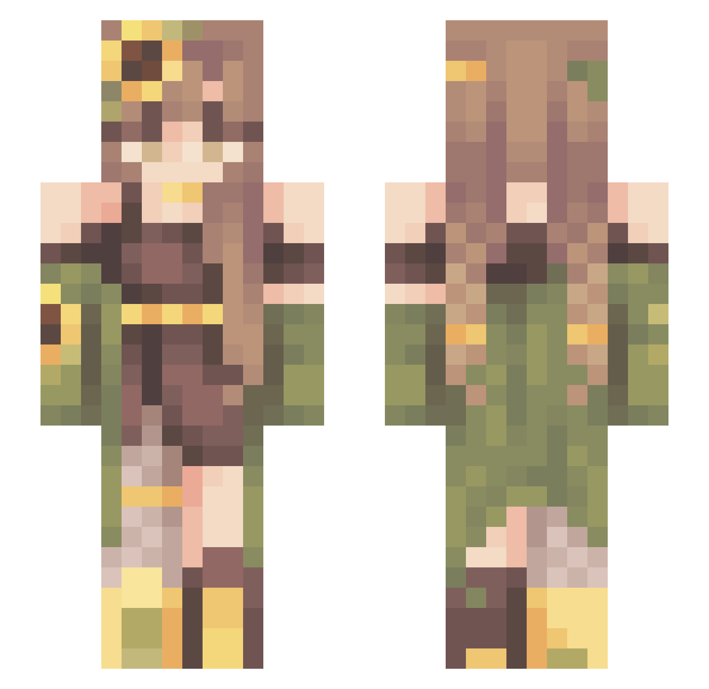 Lucy20_ Minecraft skin, front and back view
