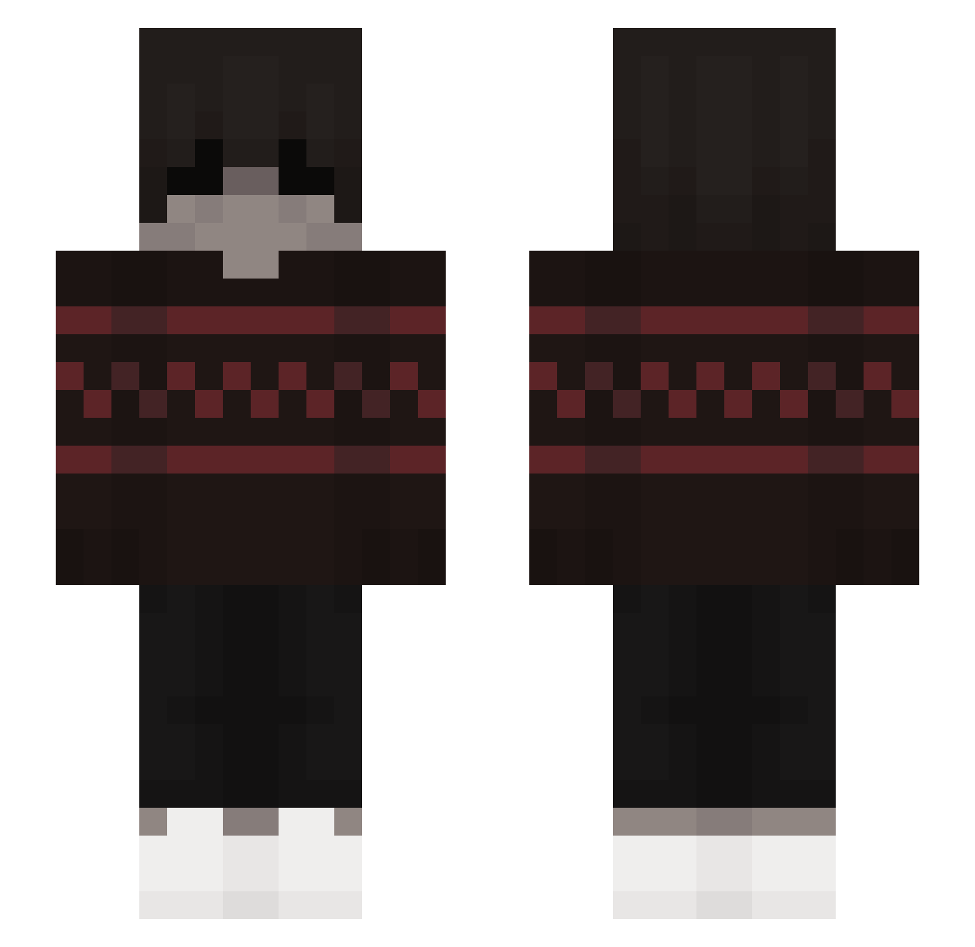 XYousFii_ Minecraft skin, front and back view