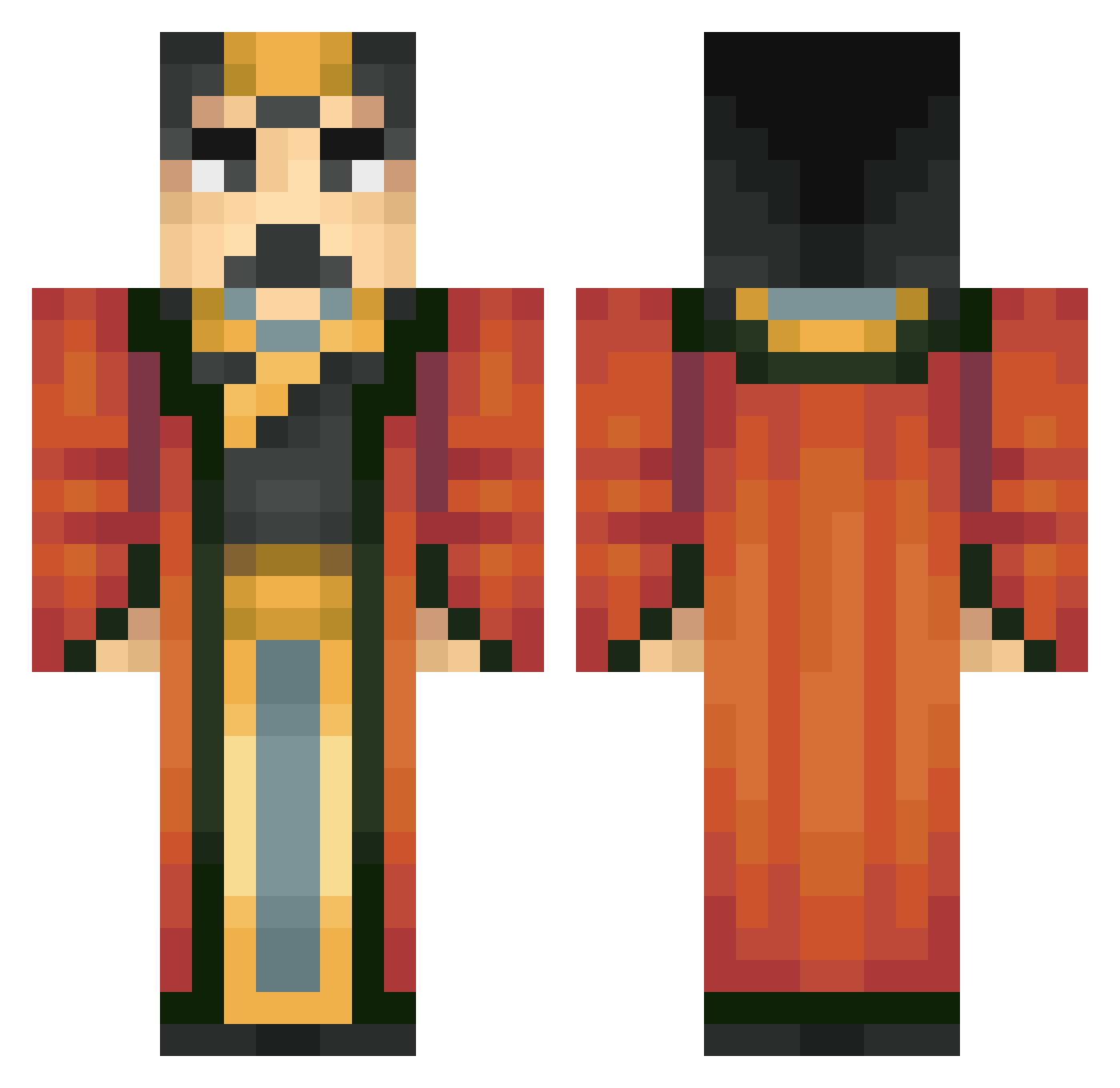 Sword_Sovereign Minecraft skin, front and back view