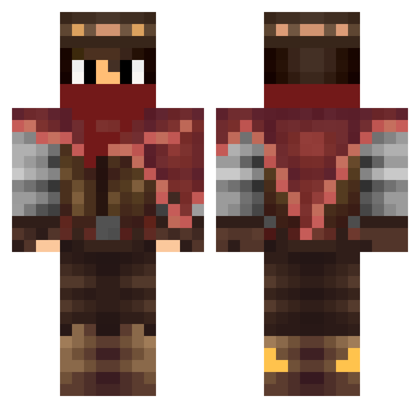HoodieOuni Minecraft skin, front and back view